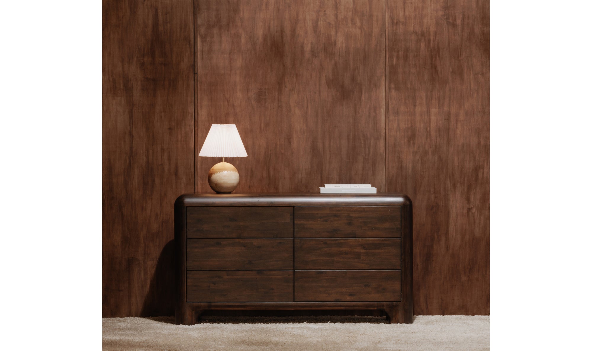 Rowan 6 Drawer Dresser Dark Brown