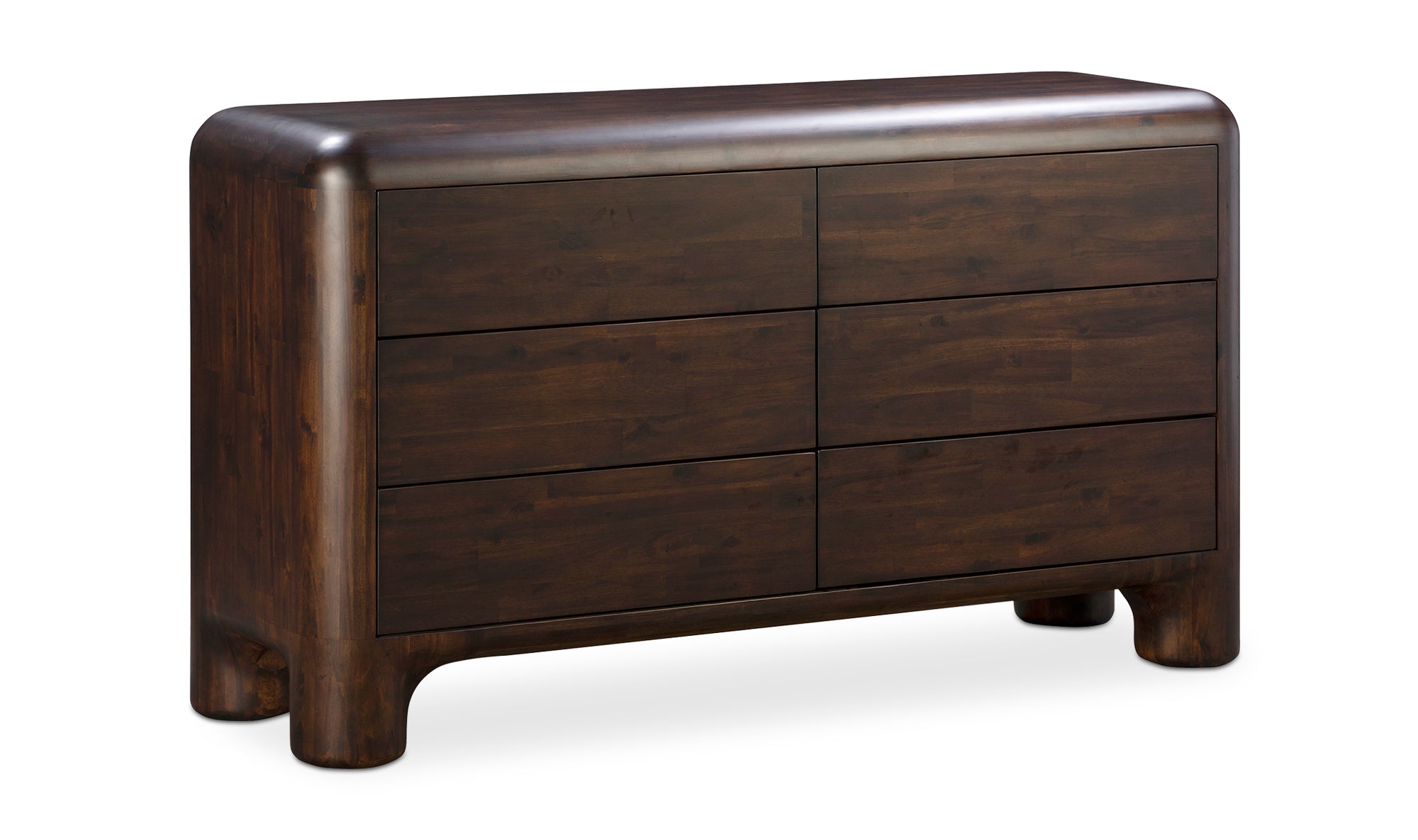 Rowan 6 Drawer Dresser Dark Brown
