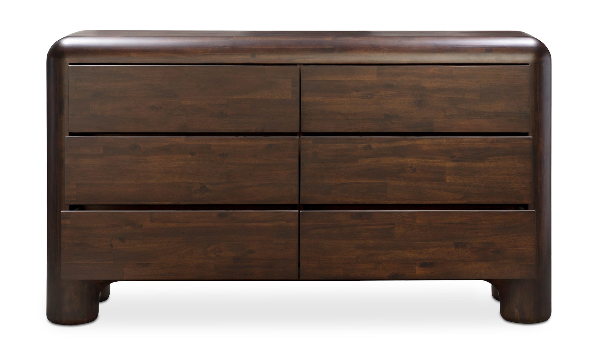 Rowan 6 Drawer Dresser Dark Brown