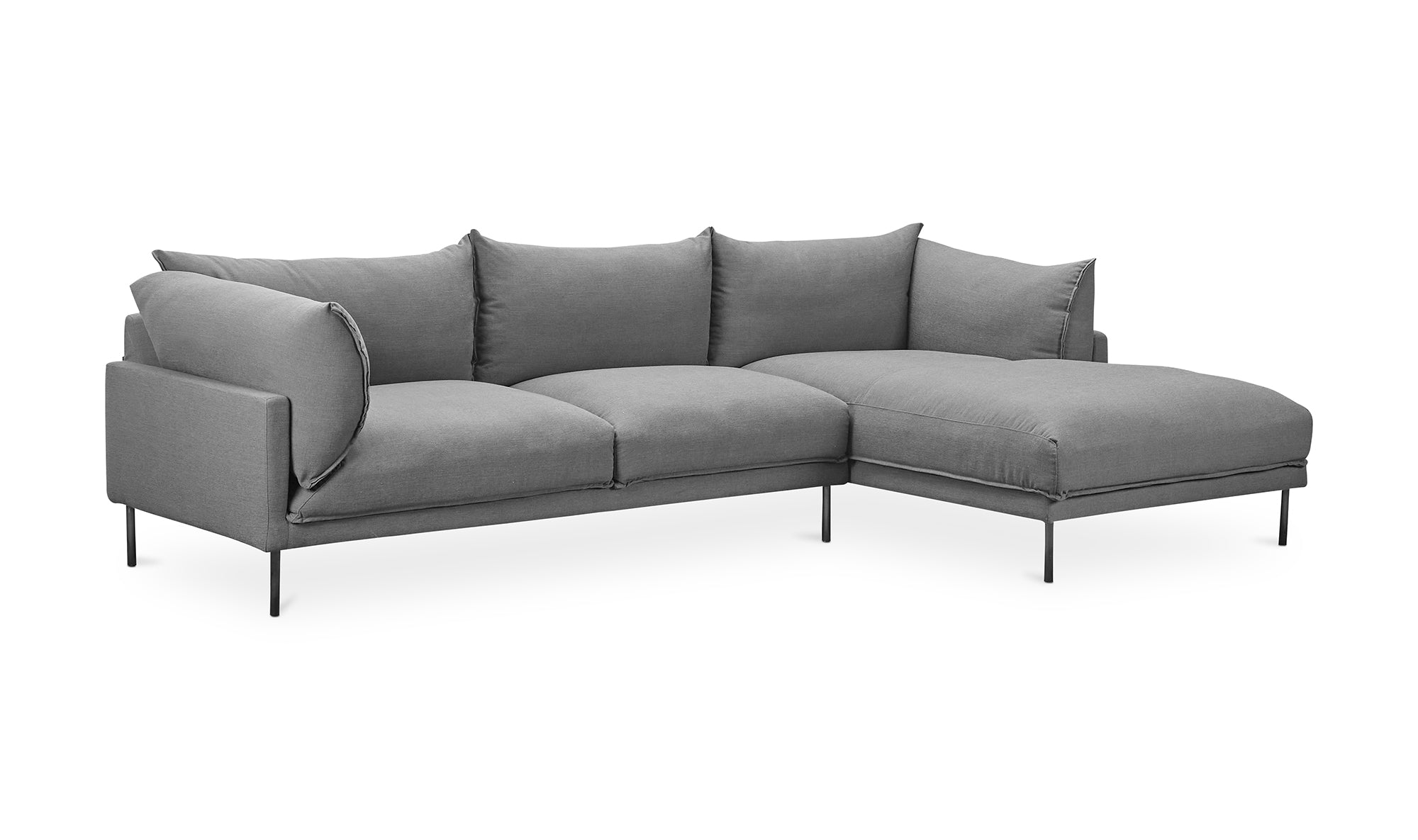 Jamara Right Sectional Charcoal