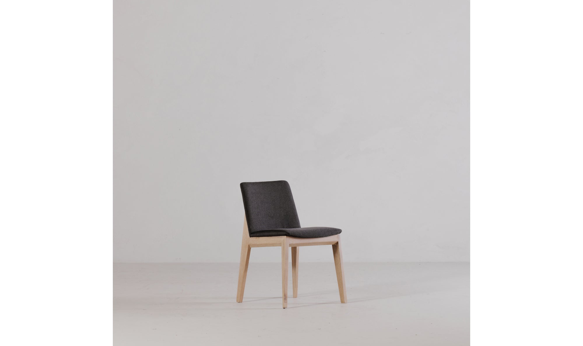 Deco Oak Dining Chair Dark Grey - Set Of Two