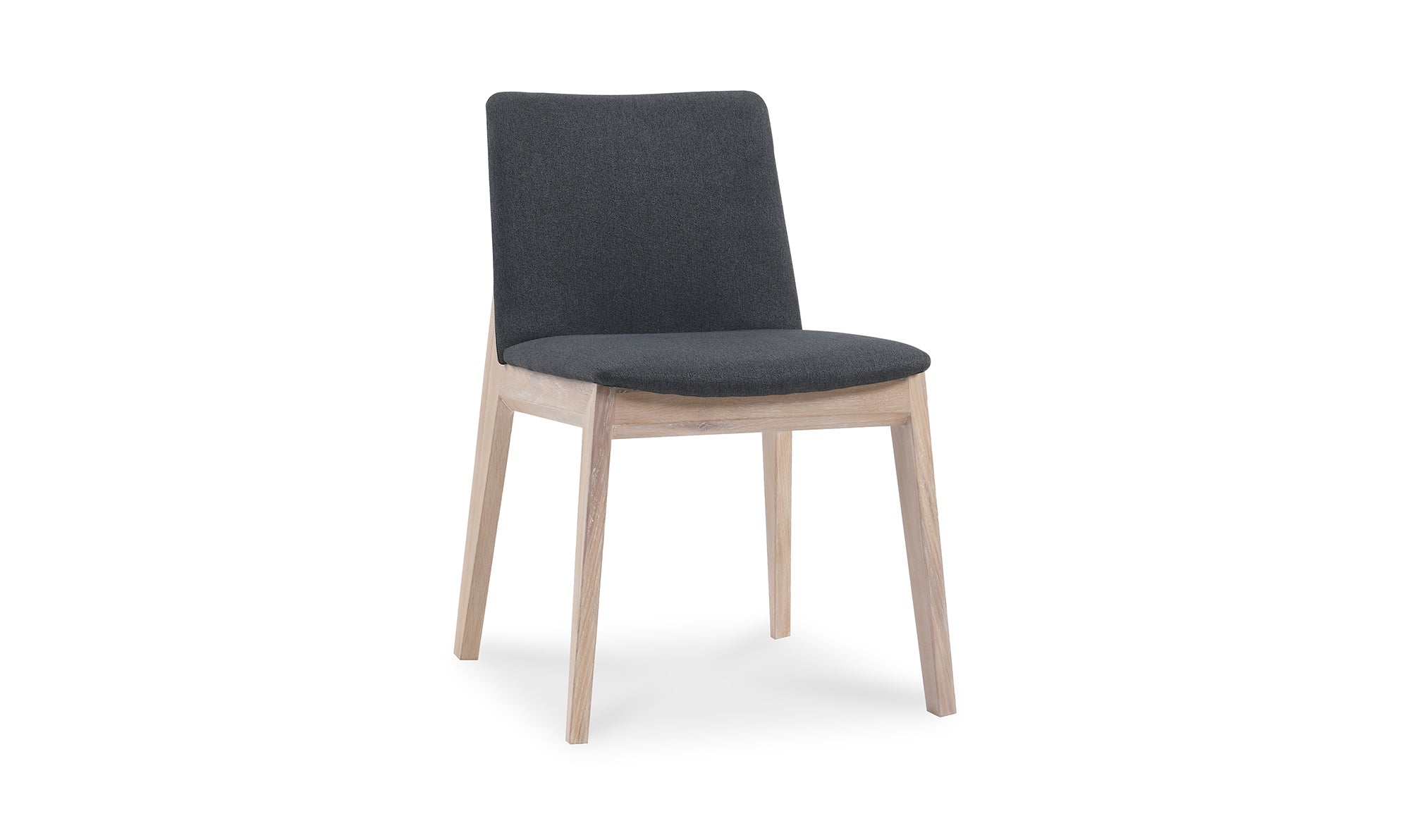 Deco Oak Dining Chair Dark Grey - Set Of Two