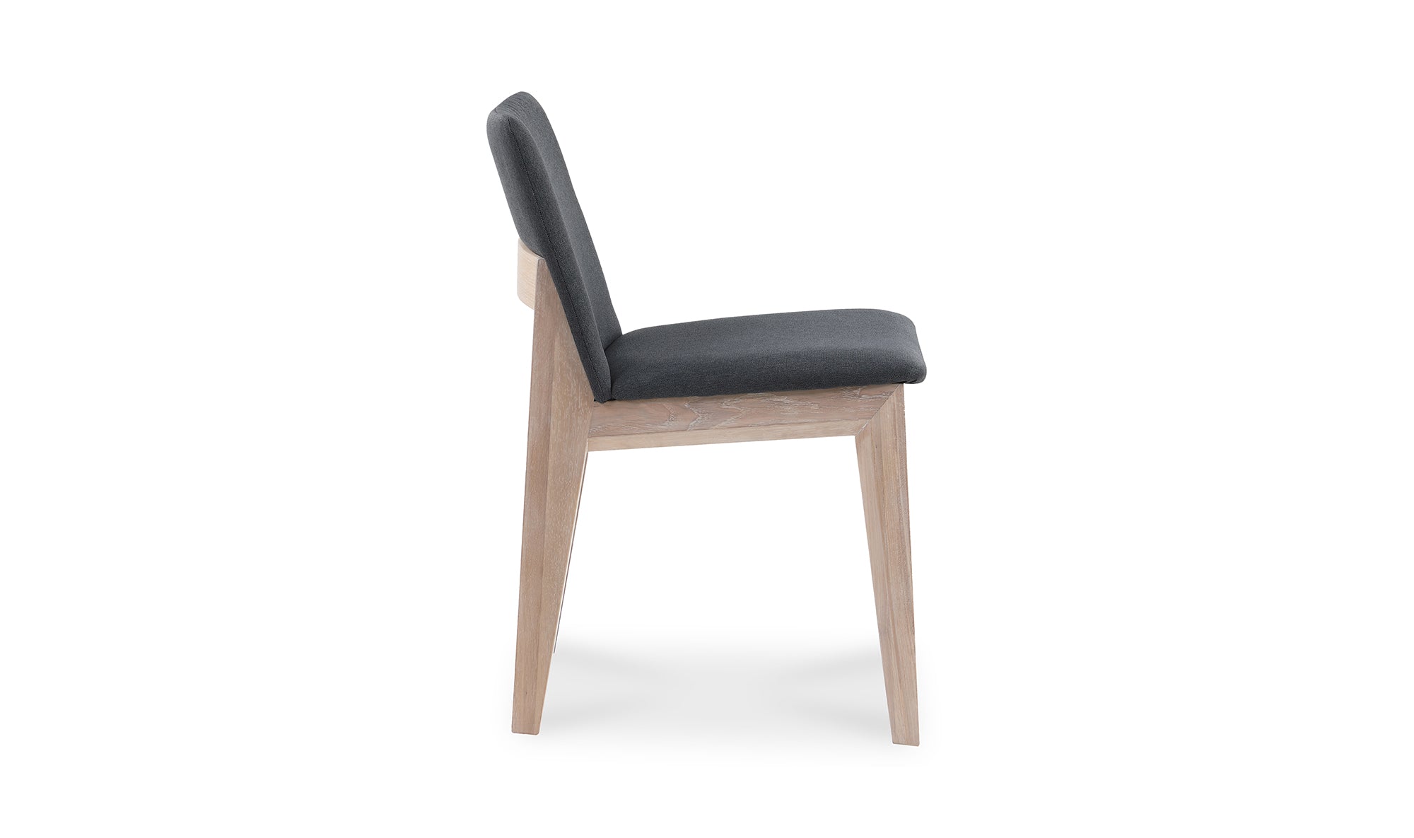 Deco Oak Dining Chair Dark Grey - Set Of Two