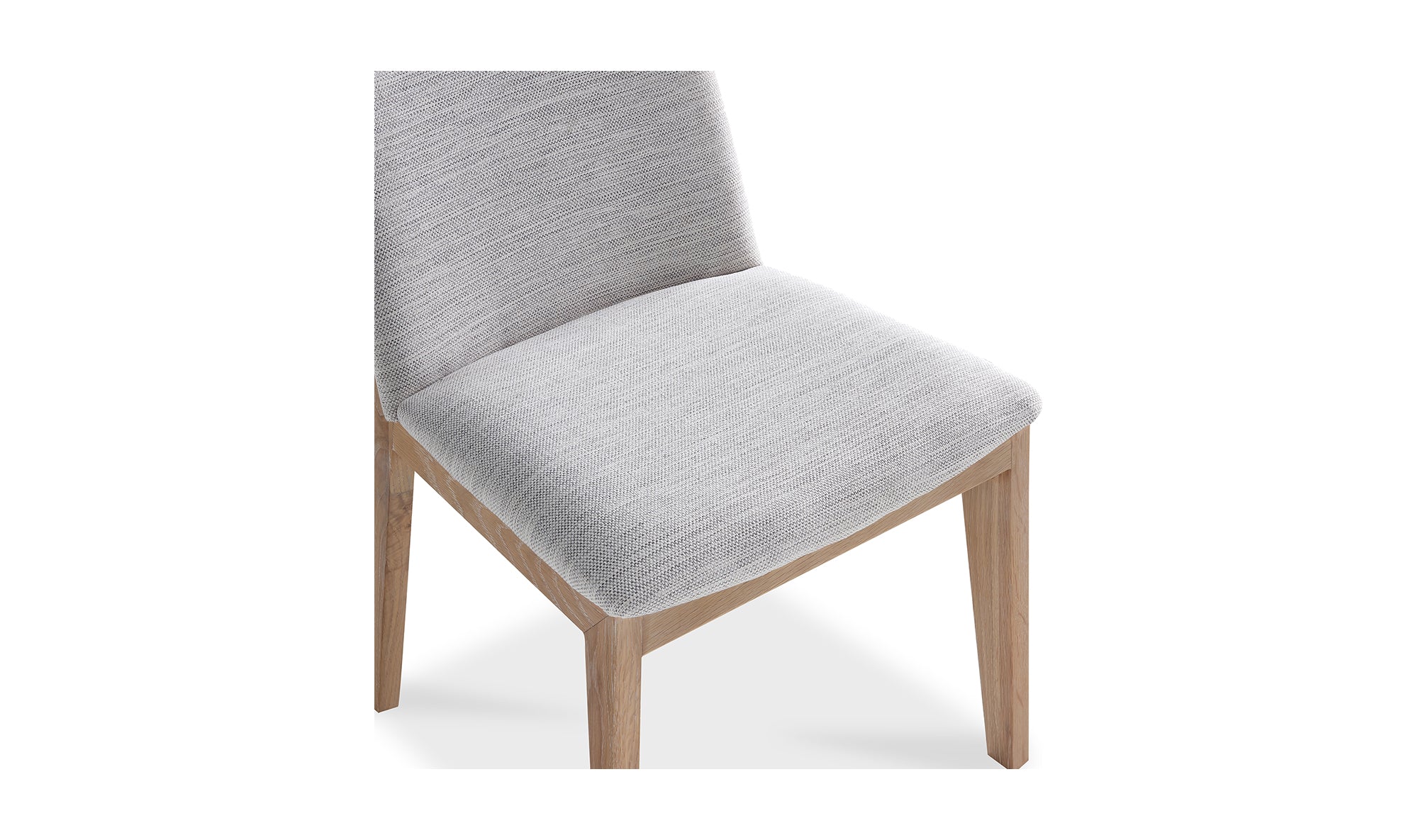 Deco Oak Dining Chair Light Grey - Set Of Two