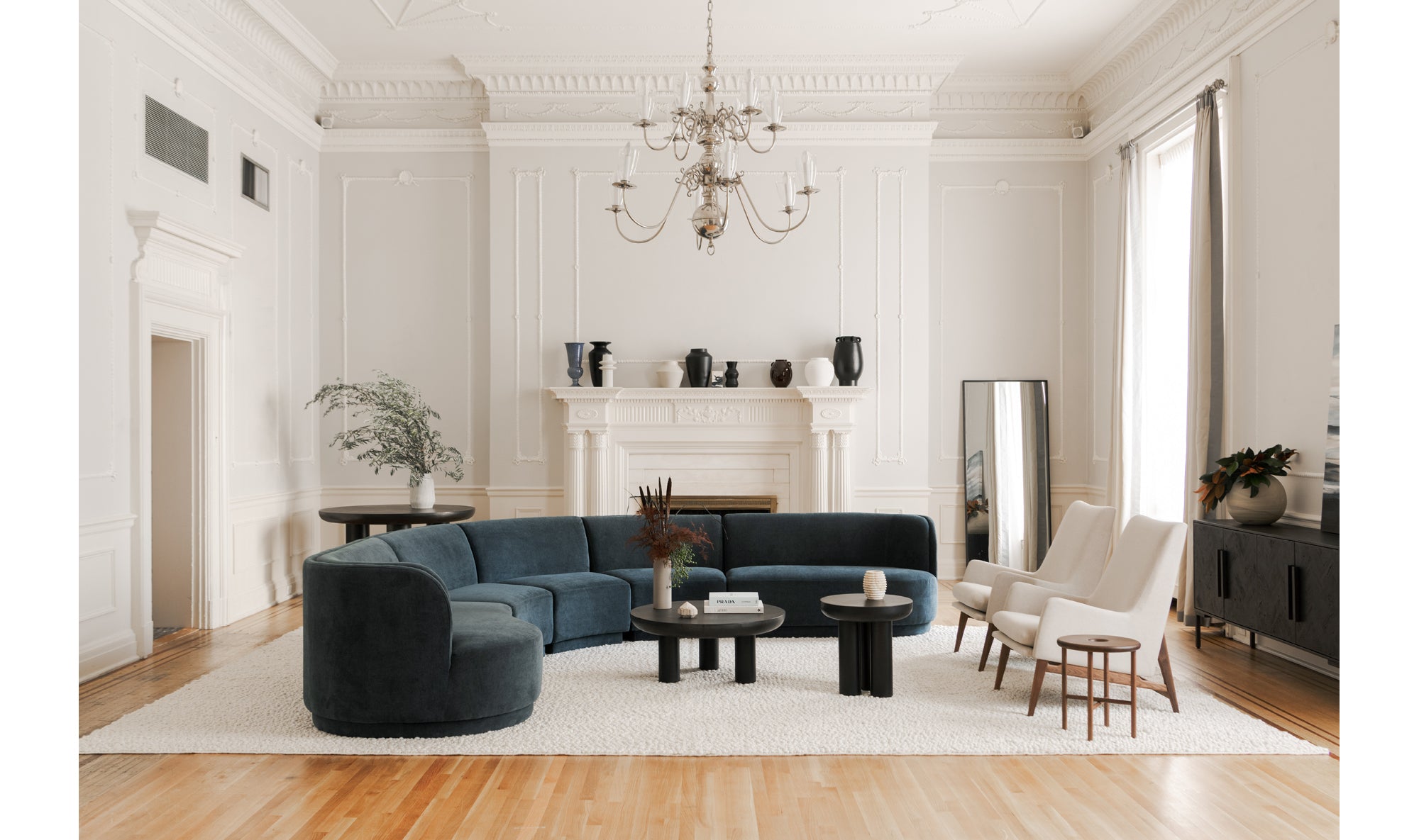 Fishbone Sideboard Black