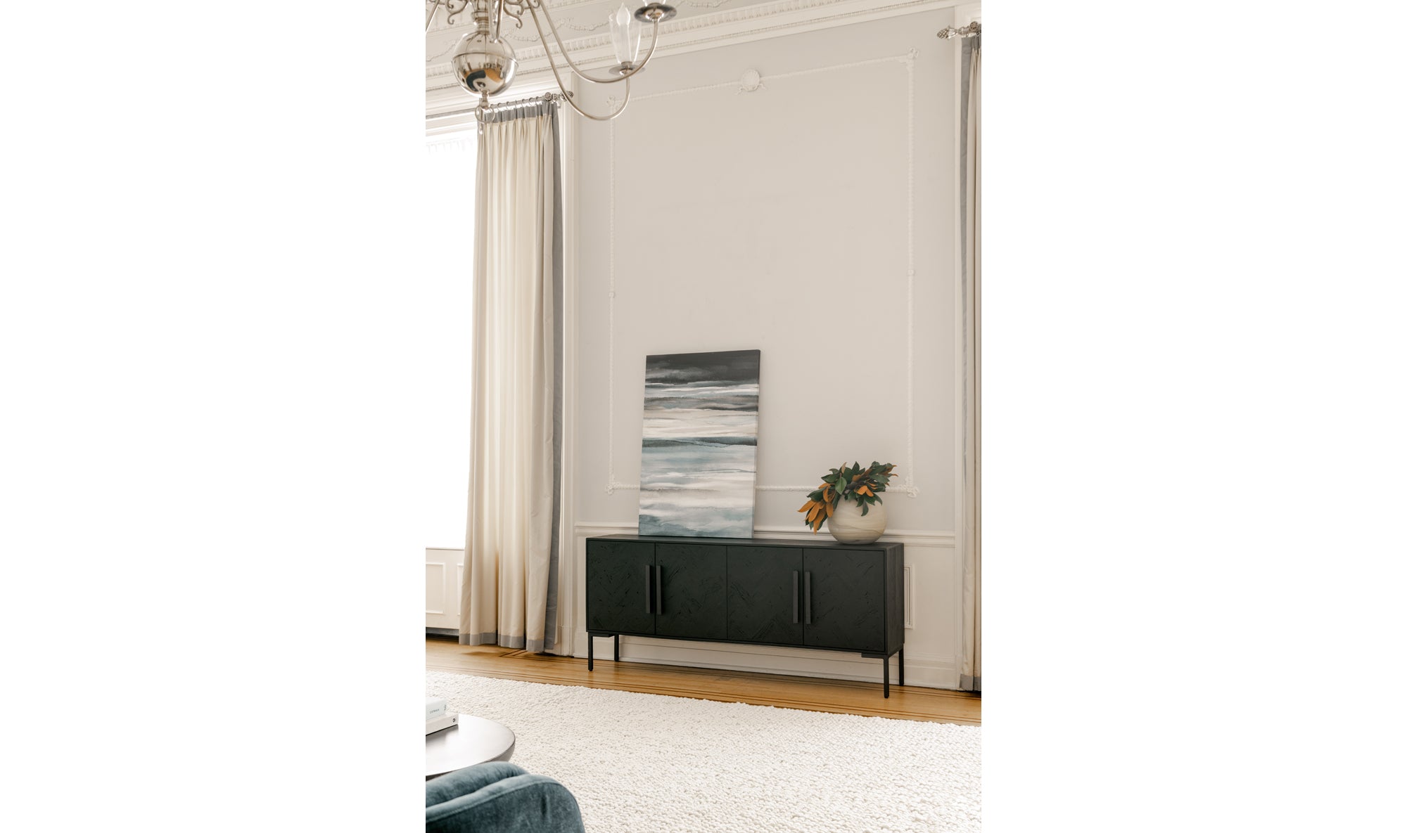Fishbone Sideboard Black