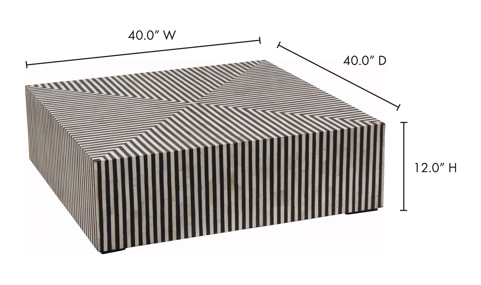 Terning Coffee Table Black and White