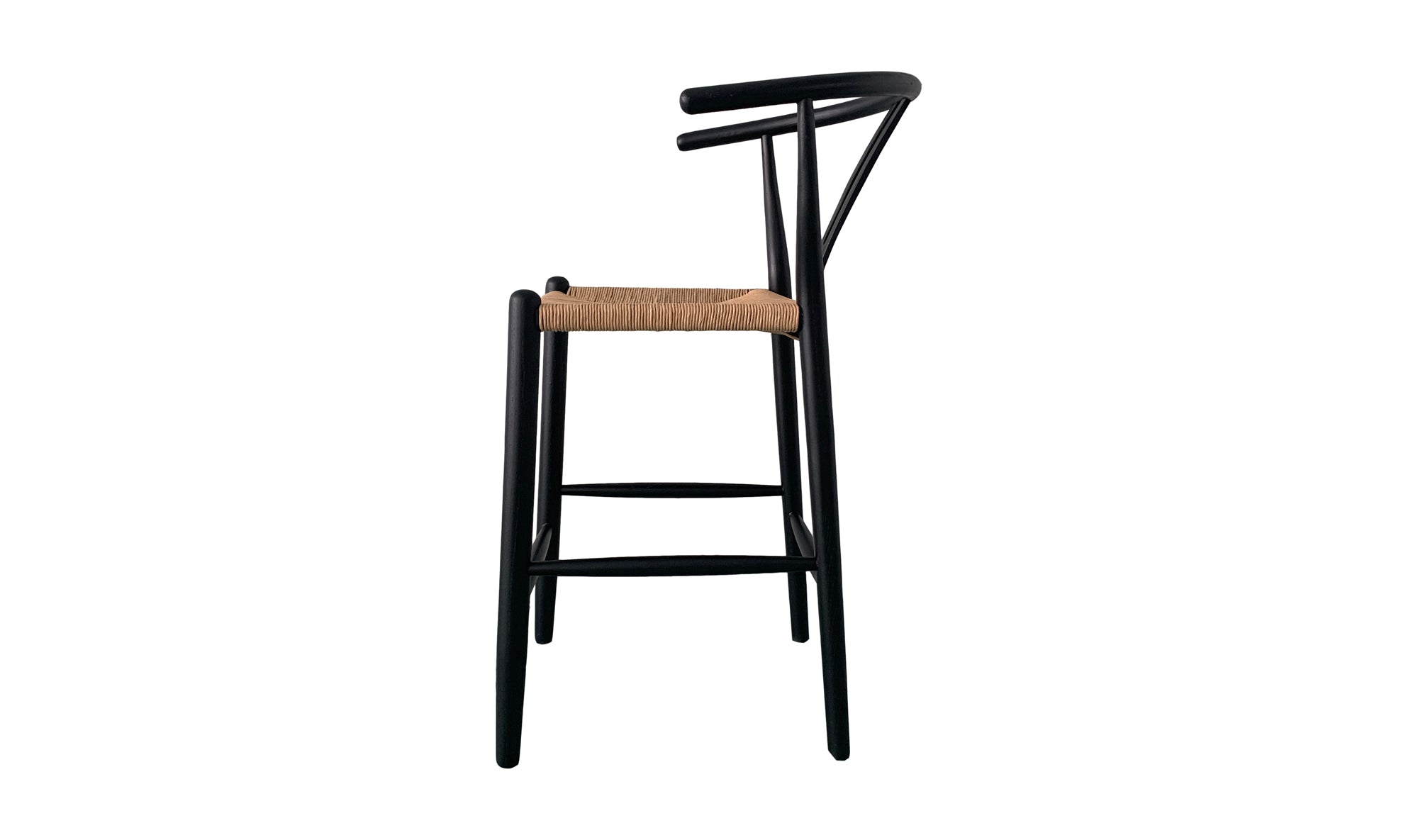 Ventana Counter Stool Black and Natural