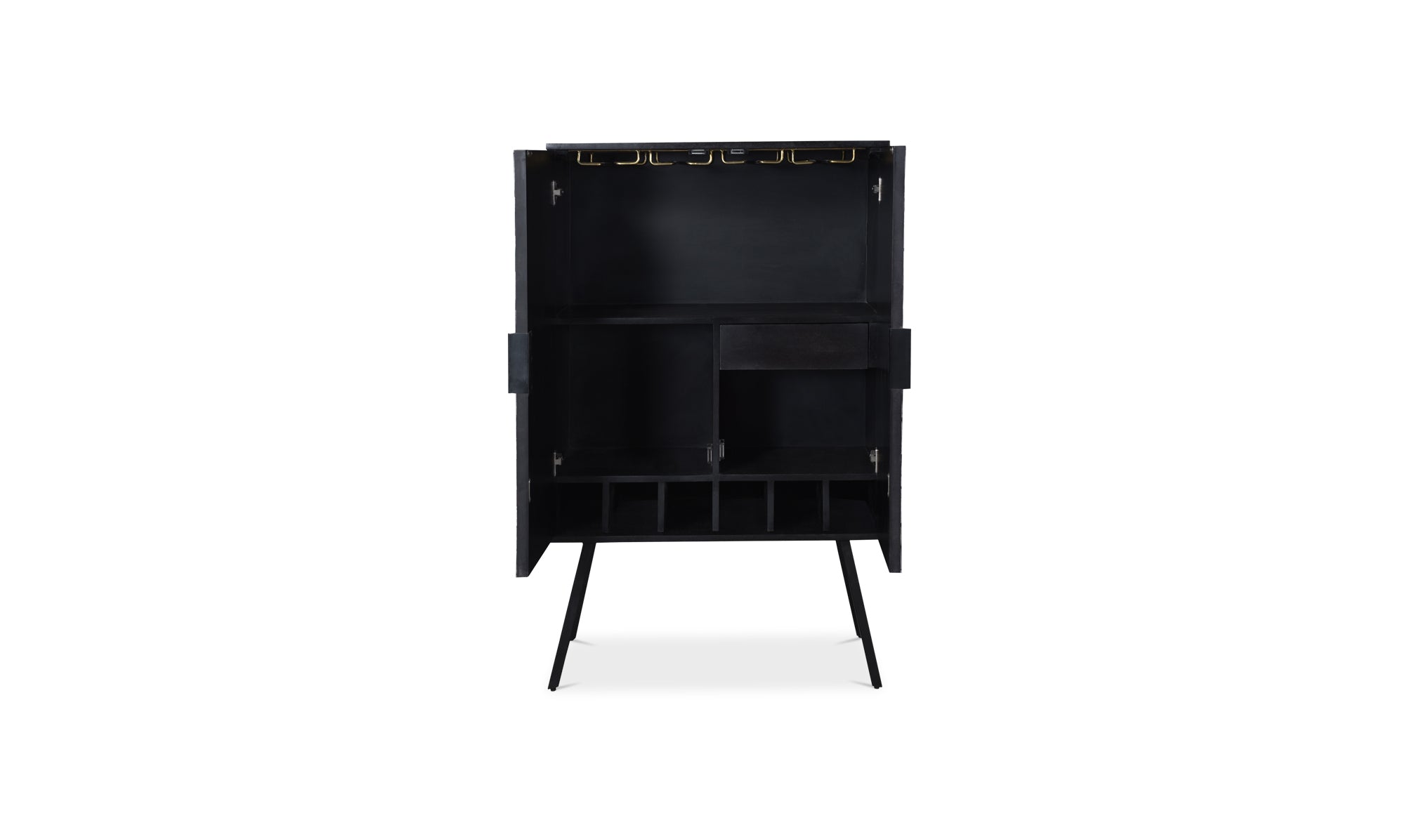 Sunburst Wine Cabinet Black