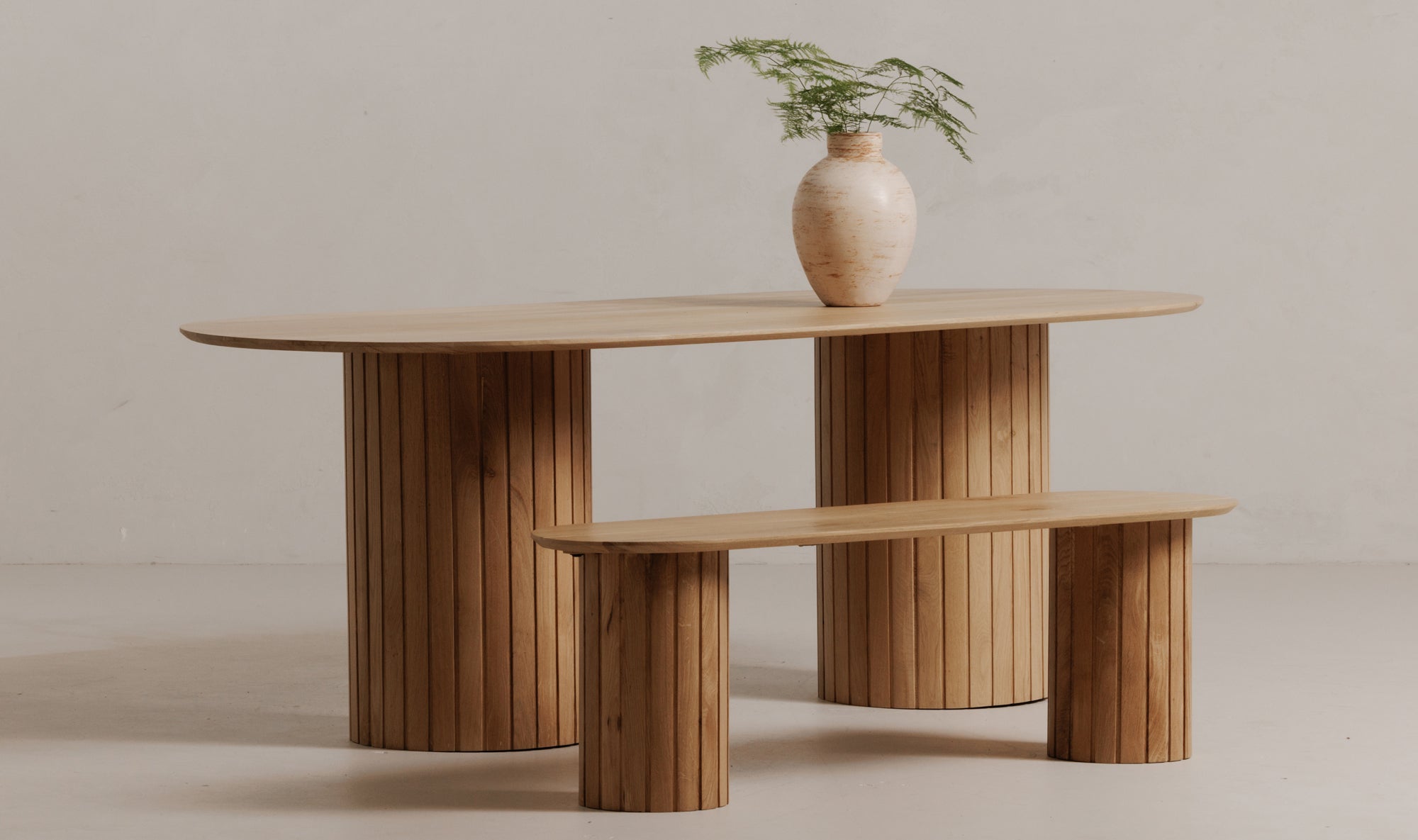 Povera Dining Bench Natural Oak