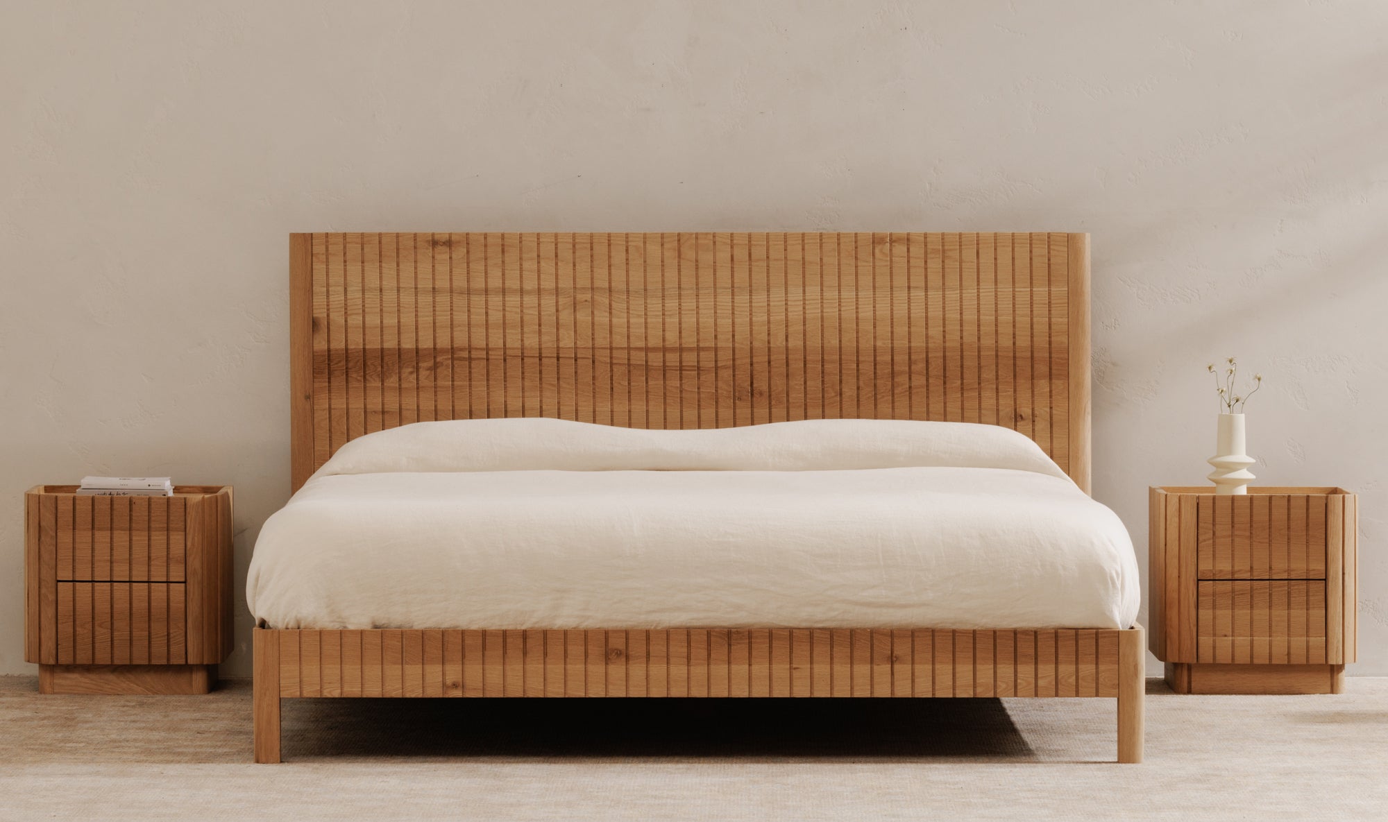 Povera King Bed Natural Oak