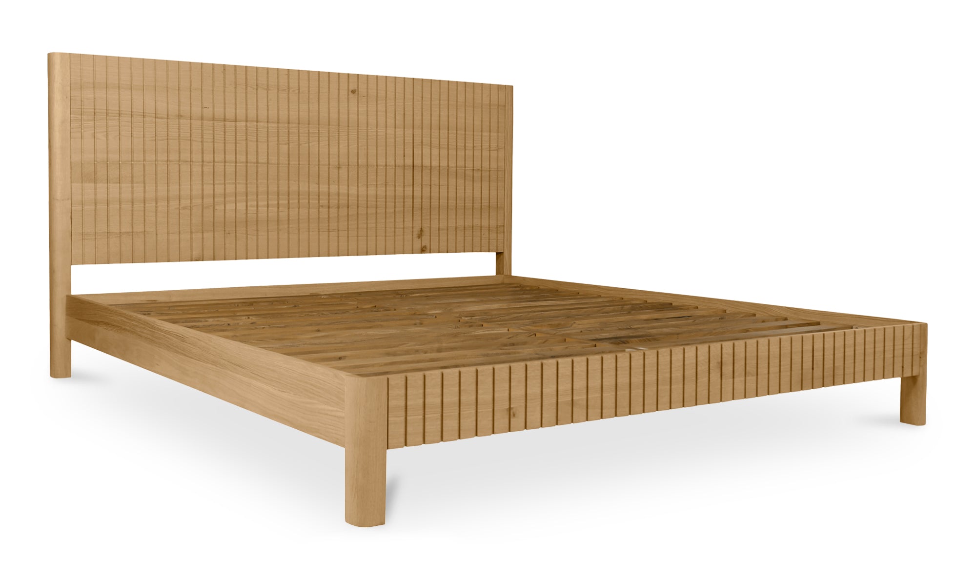 Povera King Bed Natural Oak