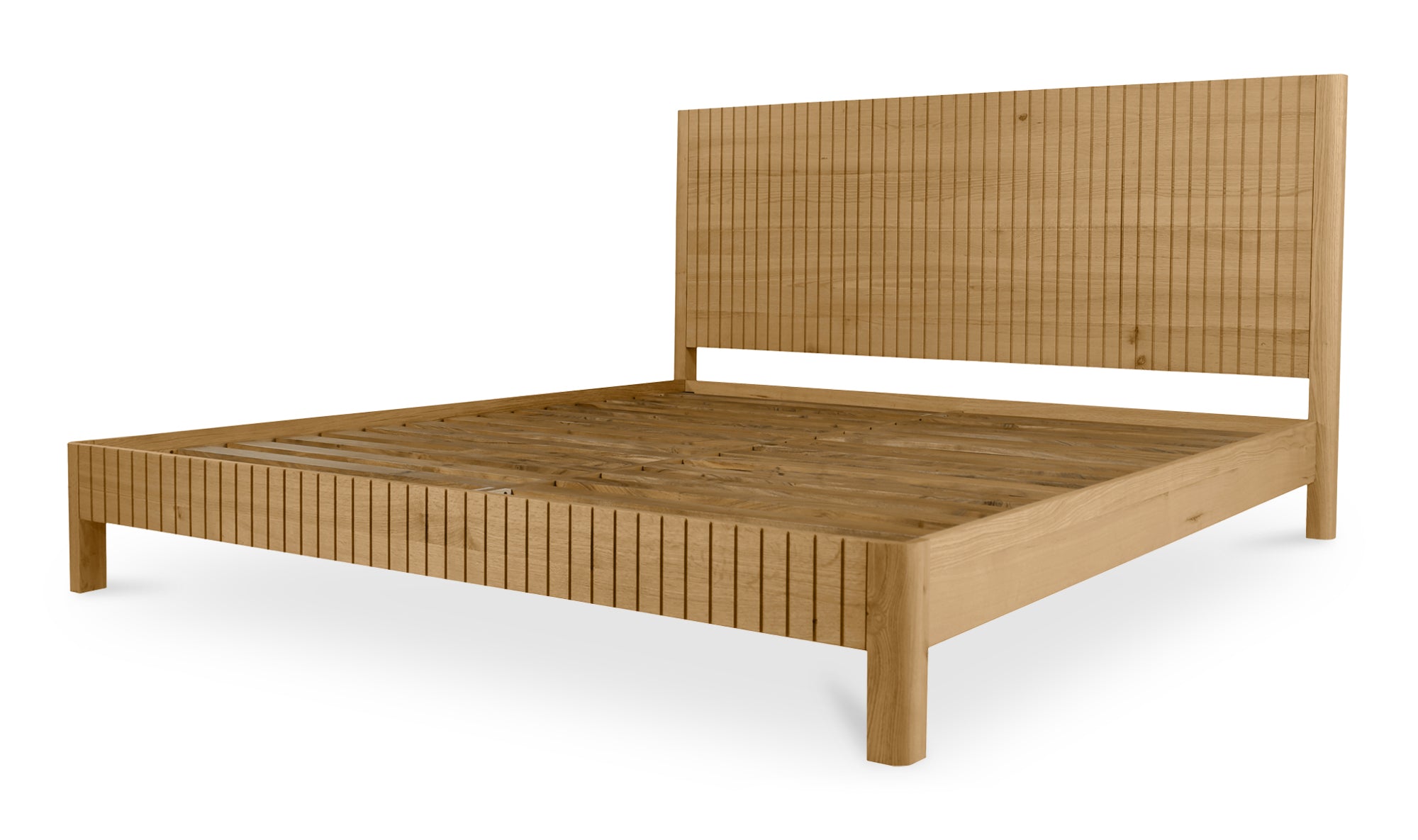 Povera King Bed Natural Oak