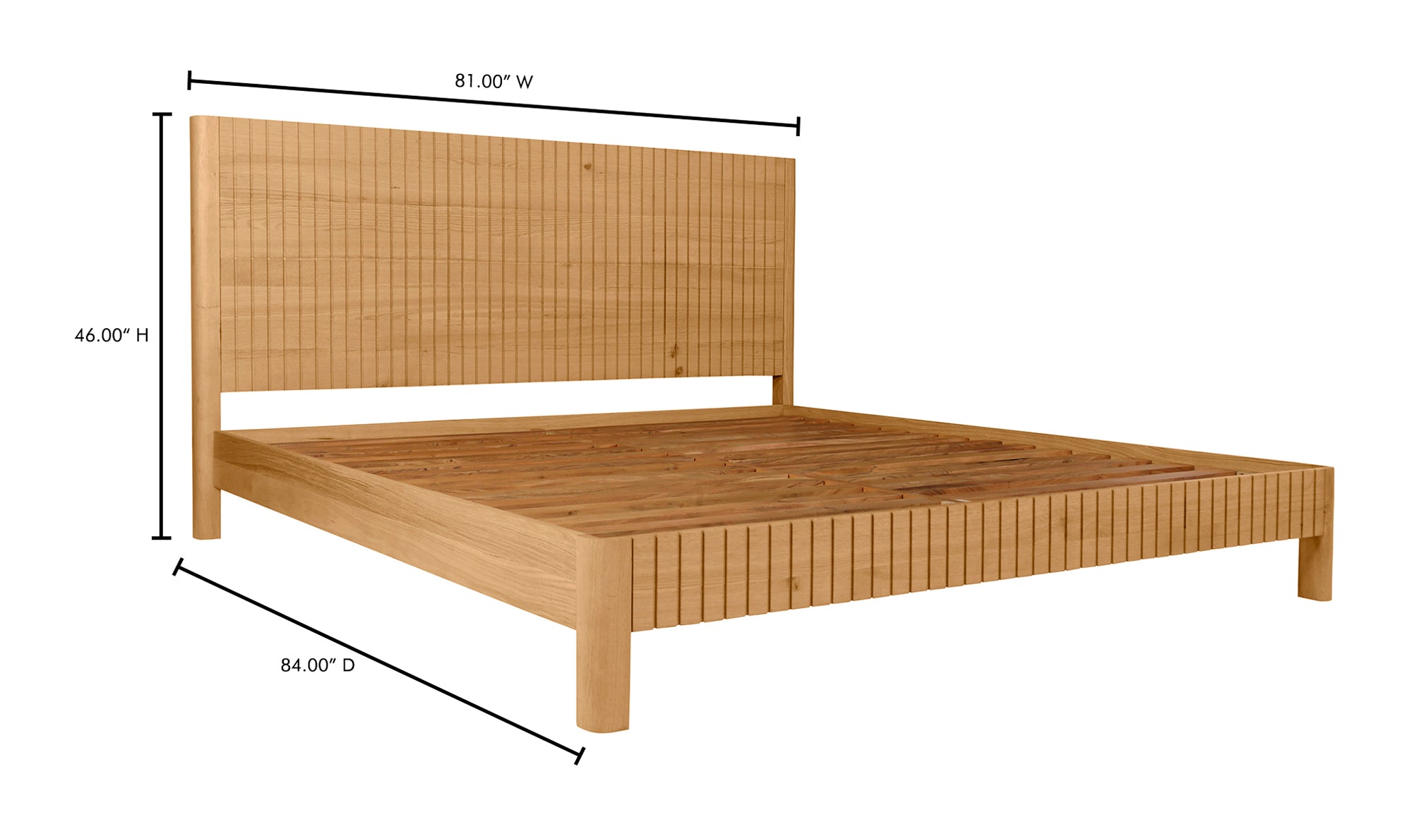 Povera King Bed Natural Oak