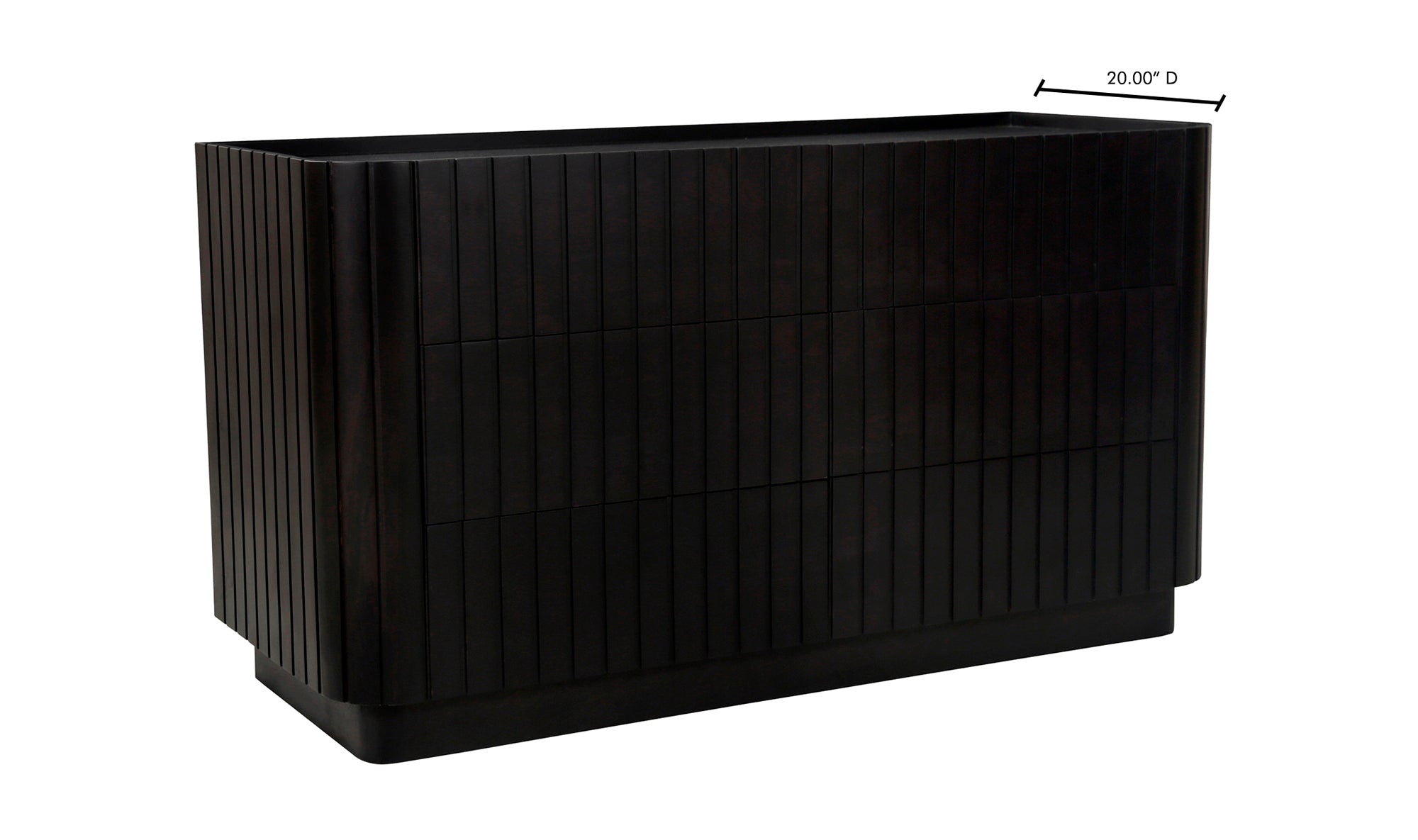 Povera 6 Drawer Dresser Black