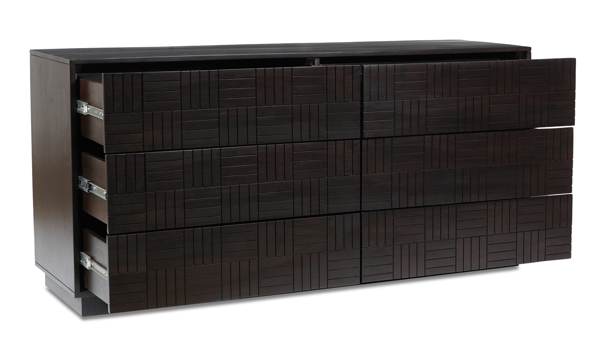 Denman 6 Drawer Dresser Dark Brown