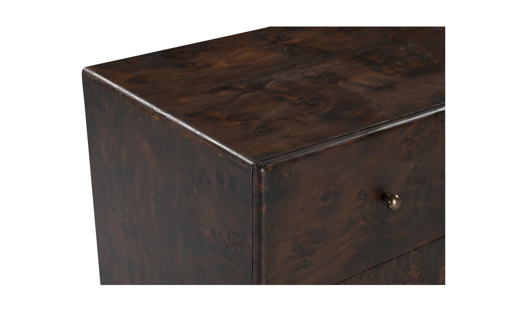 York 3 Drawer Nightstand Dark Brown