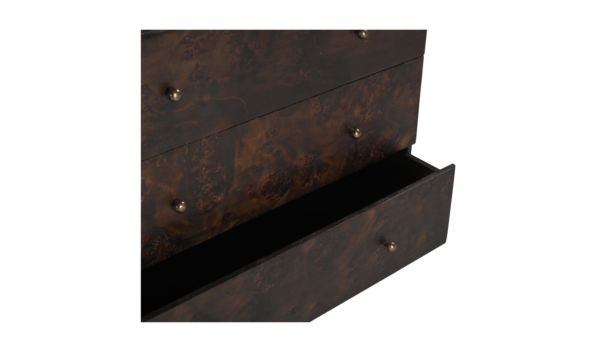 York 3 Drawer Nightstand Dark Brown