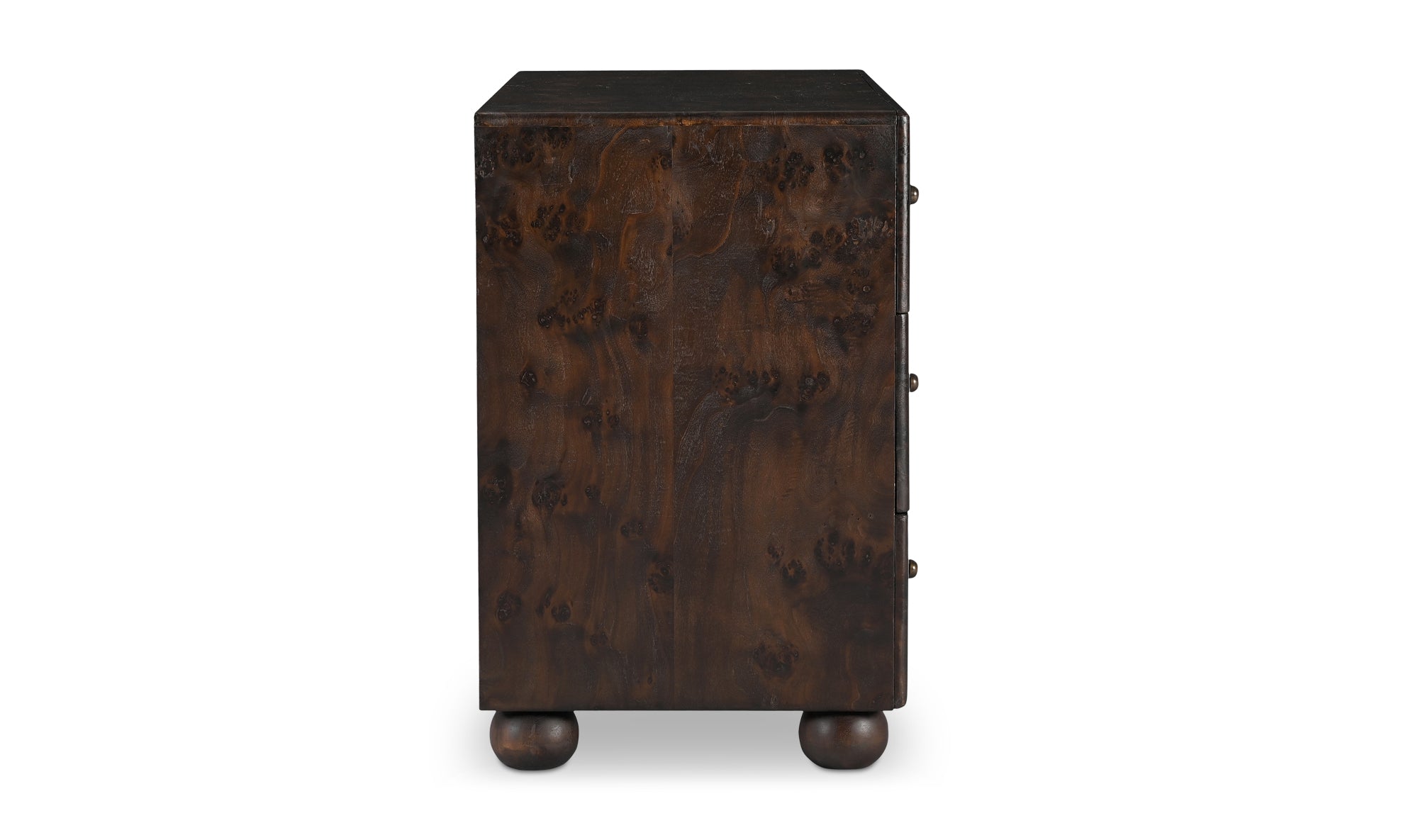 York 3 Drawer Nightstand Dark Brown