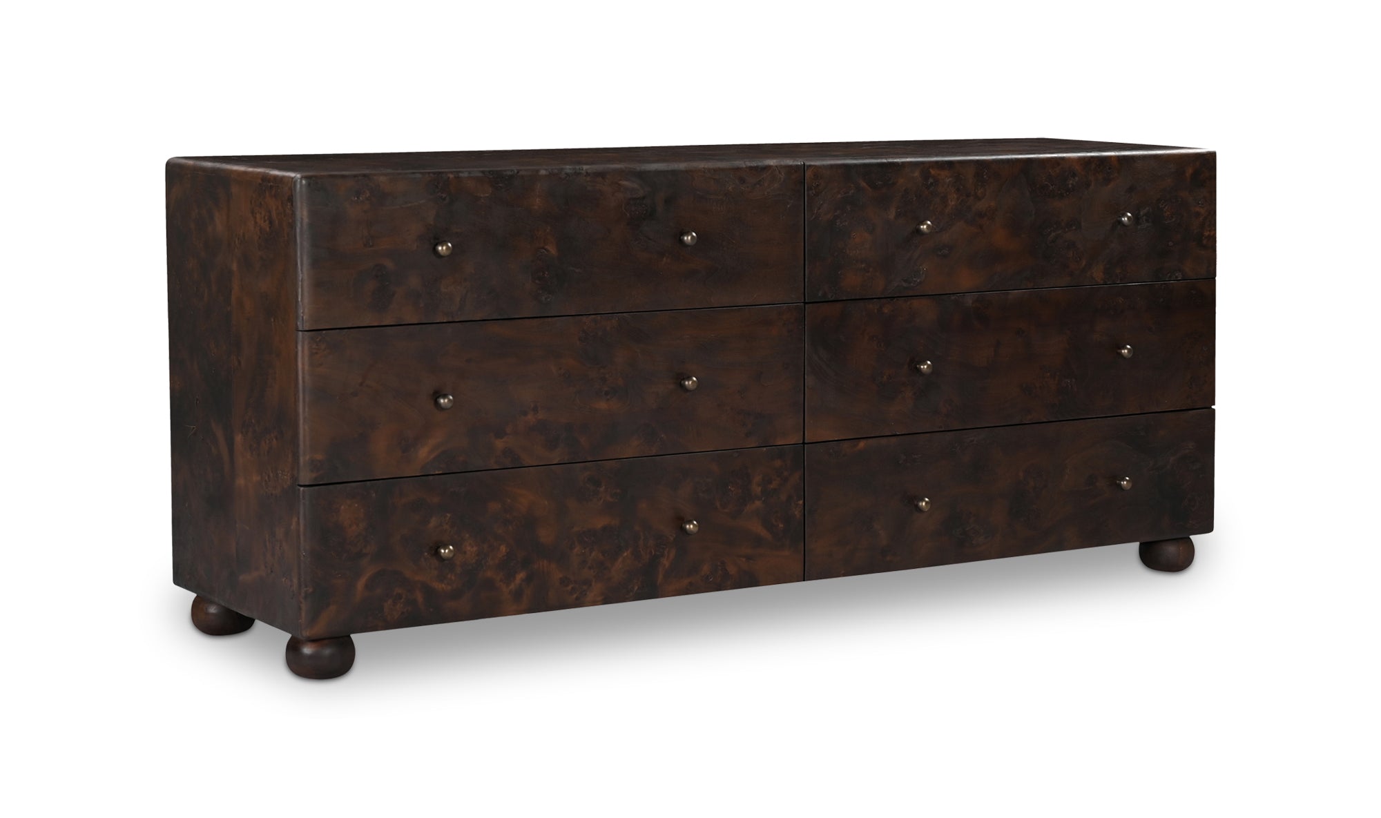 York 6 Drawer Dresser Dark Brown