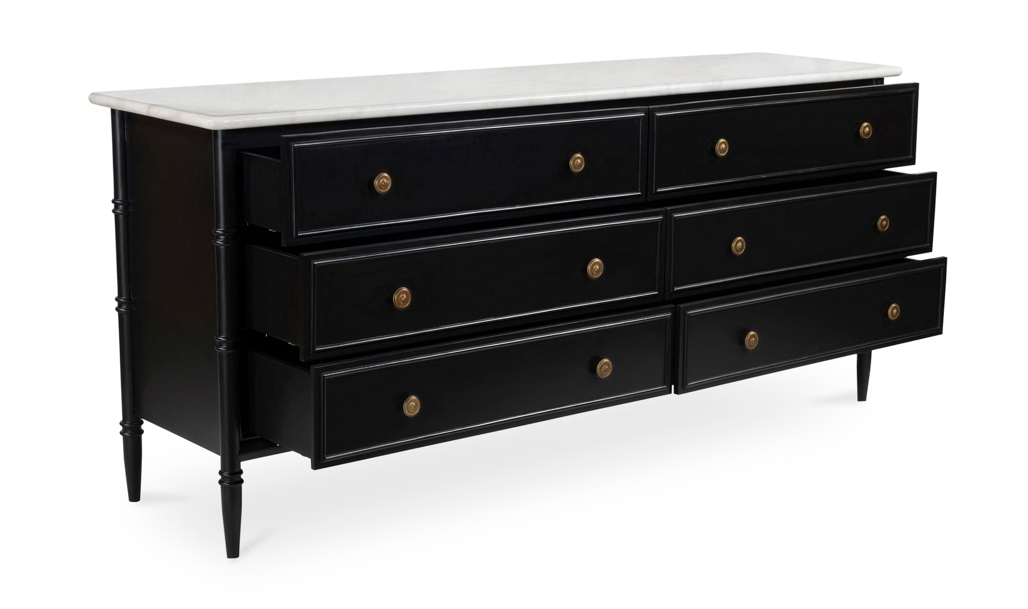 Eleanor 6 Drawer Dresser Black