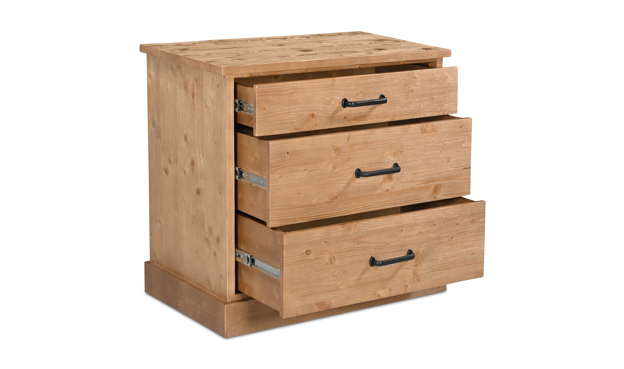 Tade 3 Drawer Nighstand Honey Pine