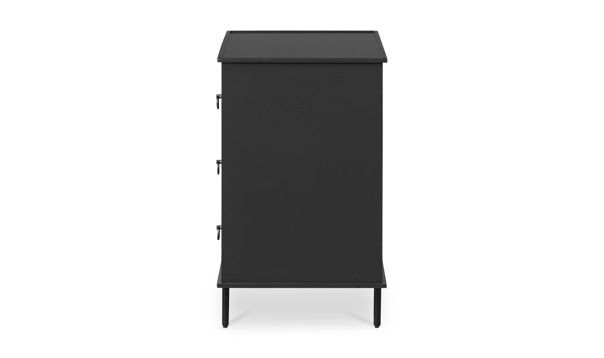 Reagan 3 Drawer Nightstand Black
