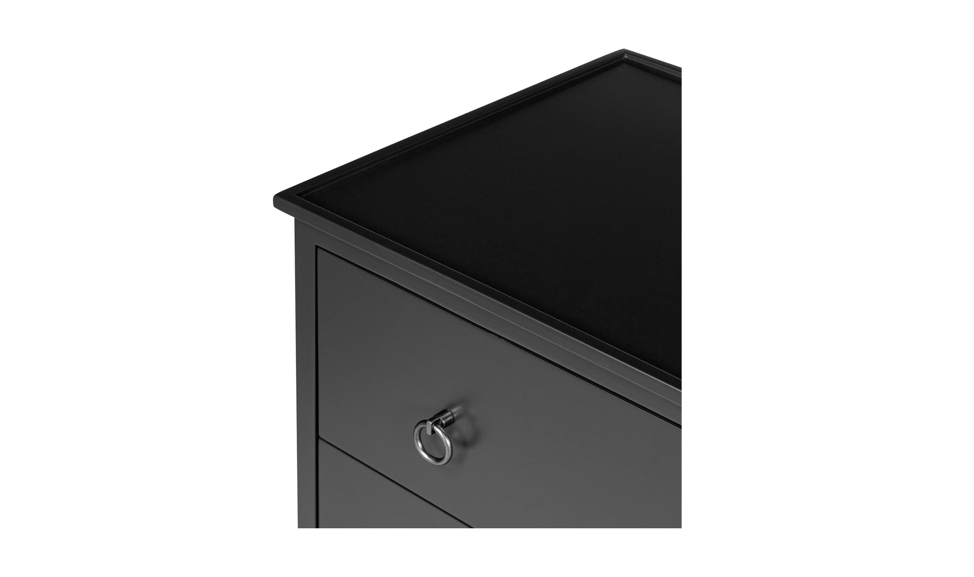 Reagan 3 Drawer Nightstand Black