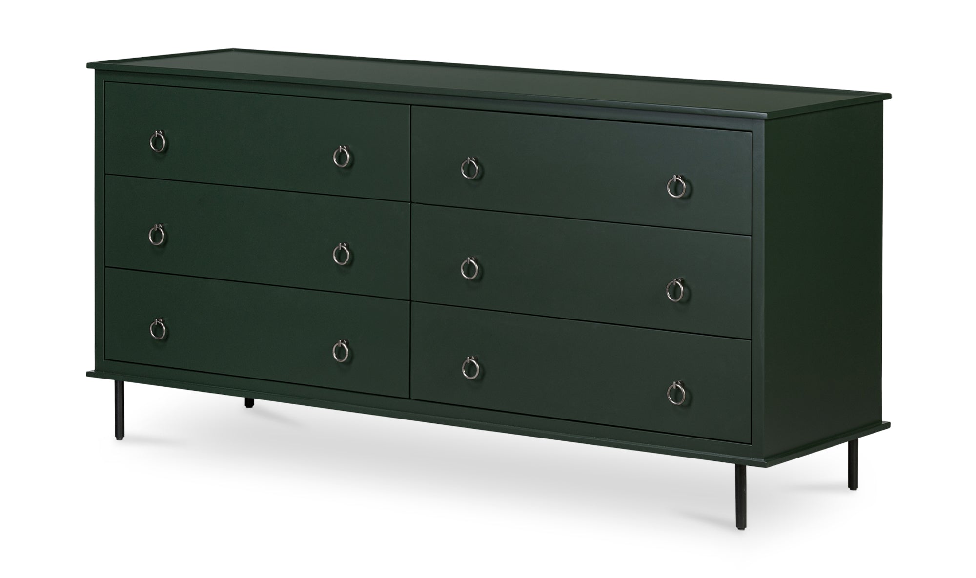 Reagan 6 Drawer Dresser Deep Green