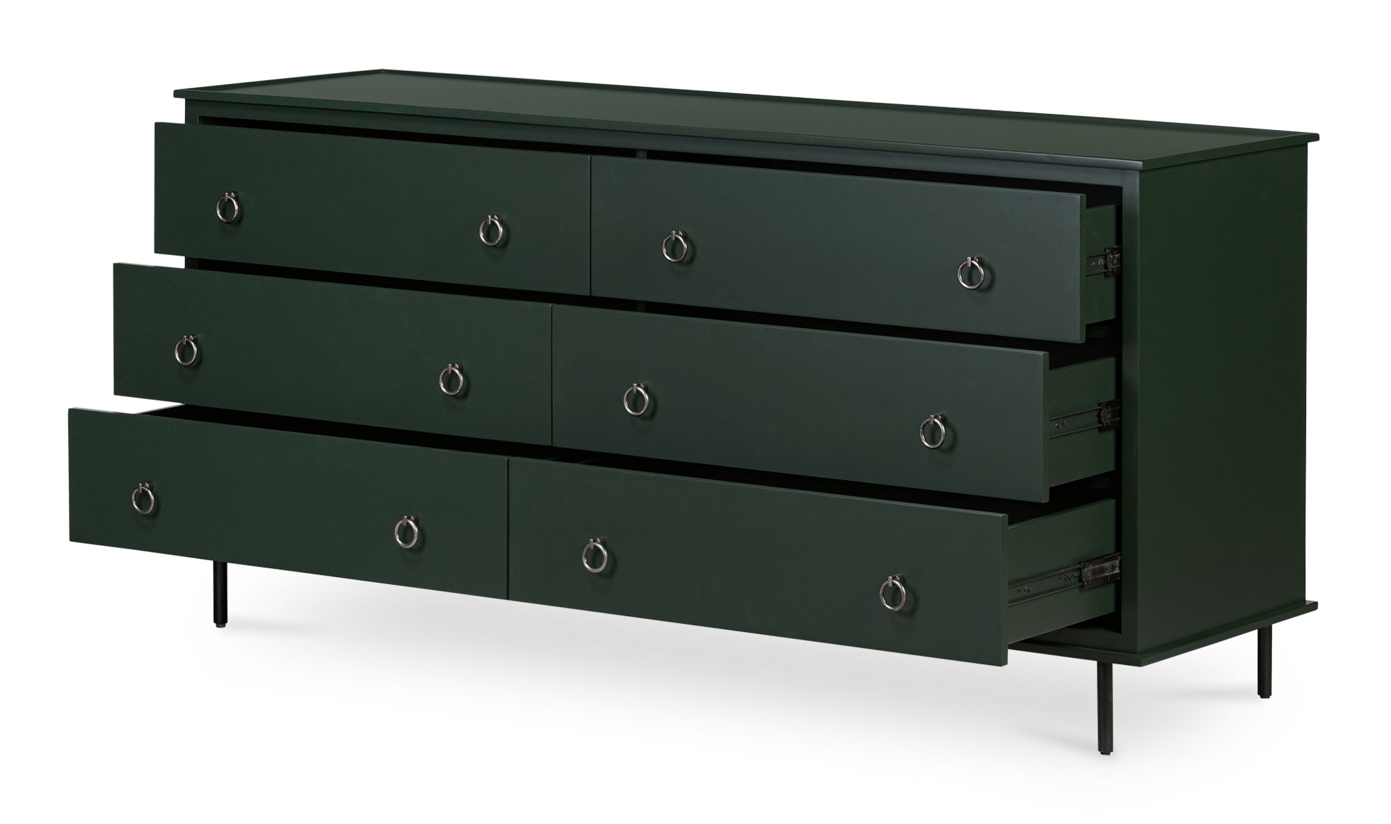 Reagan 6 Drawer Dresser Deep Green