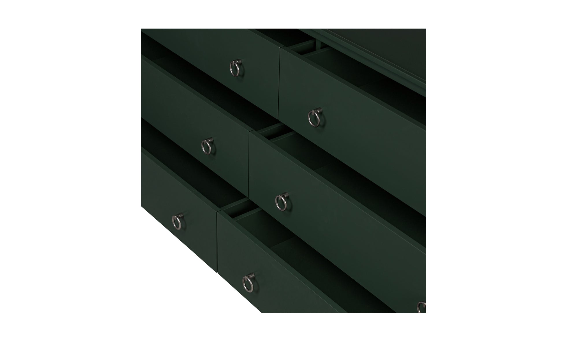 Reagan 6 Drawer Dresser Deep Green