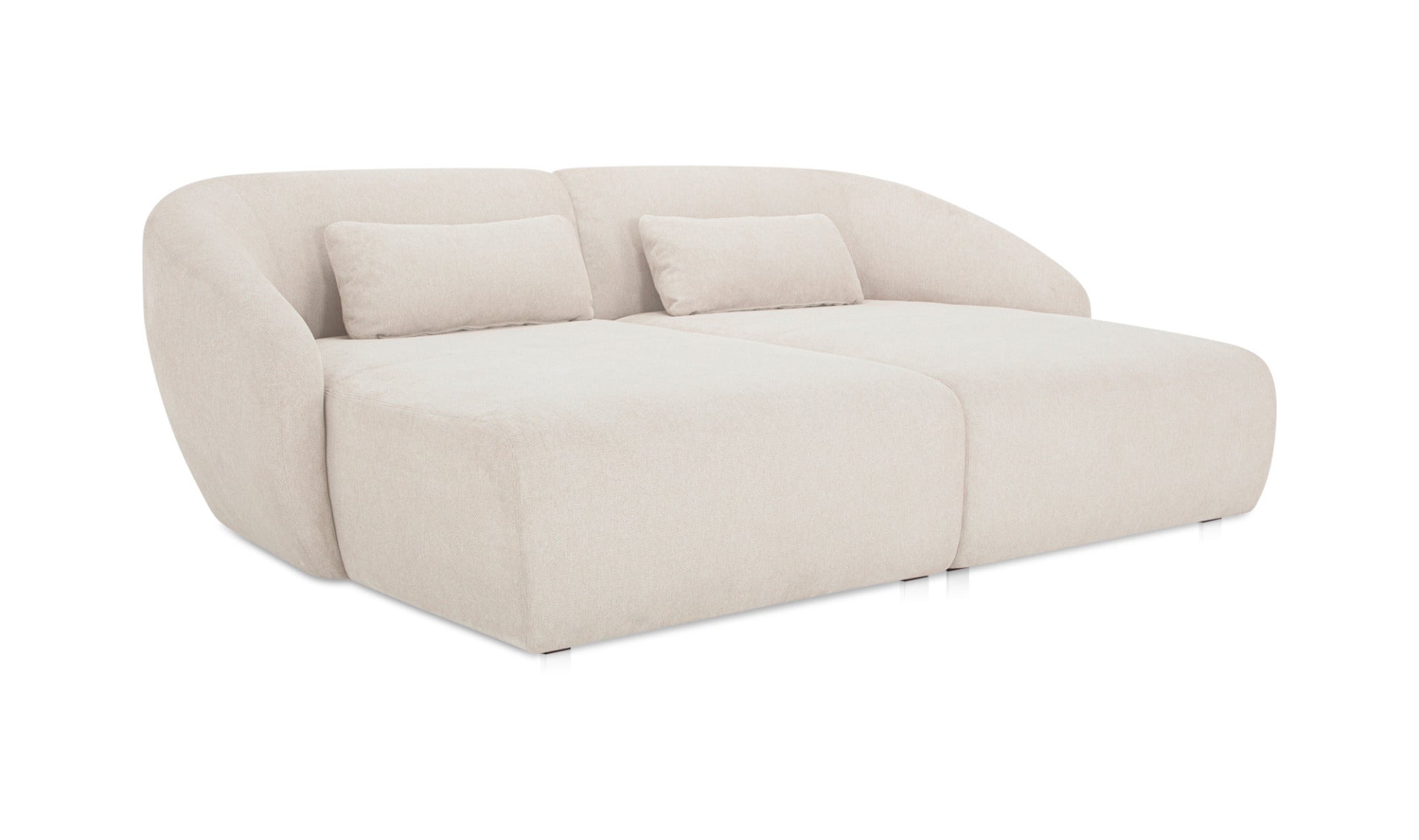 Amelia Double Chaise Modular Sectional Warm White