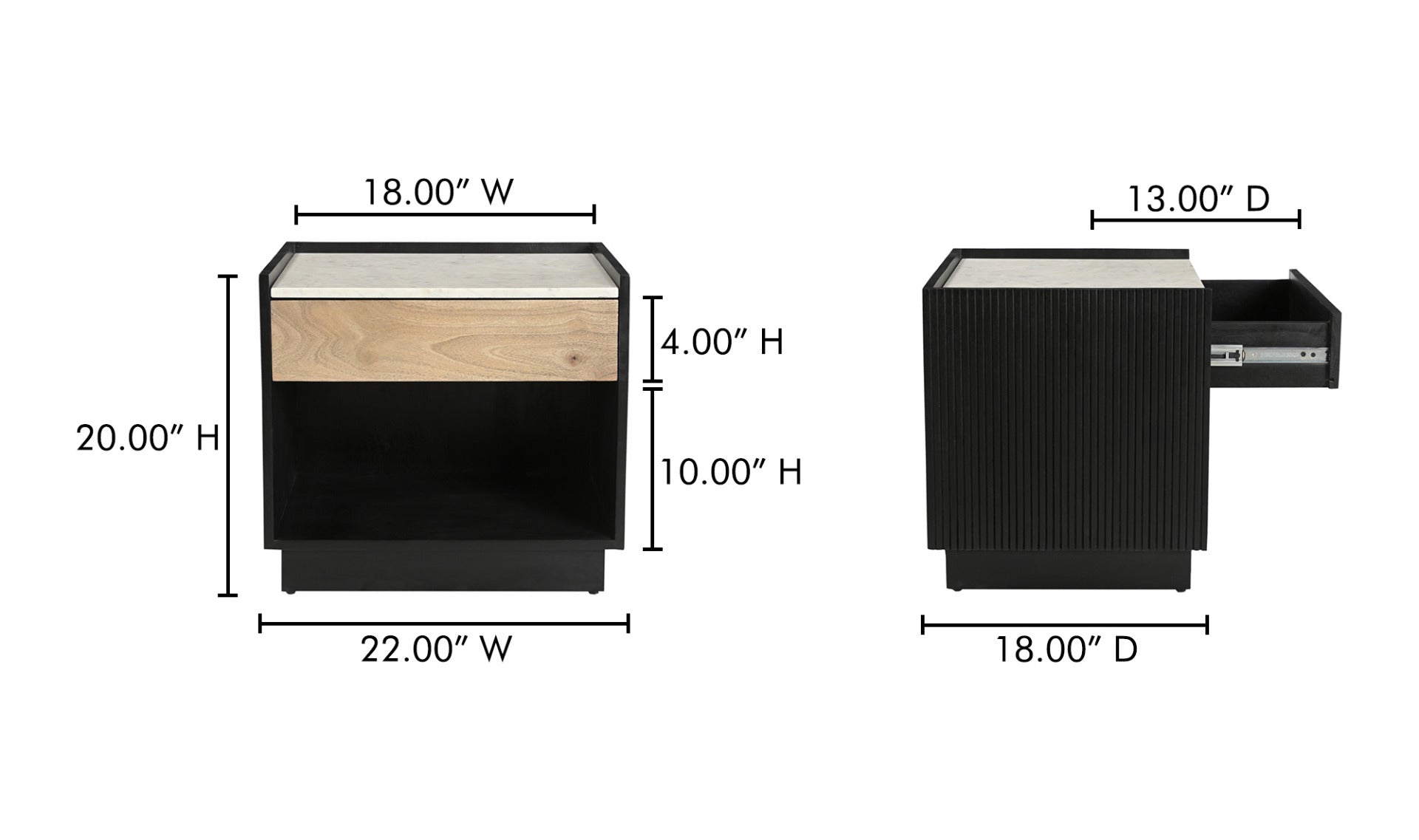 Carter Nightstand Black