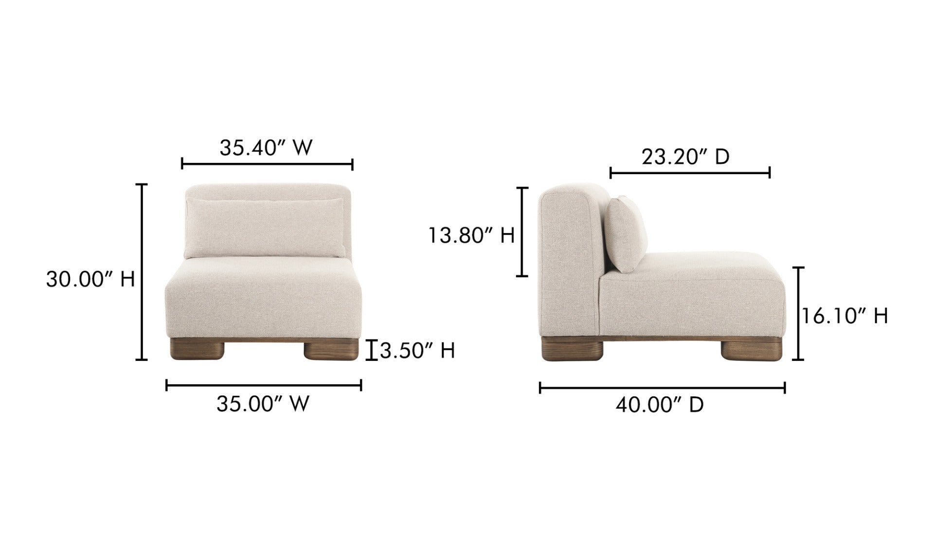 June Slipper Chair Oatmeal