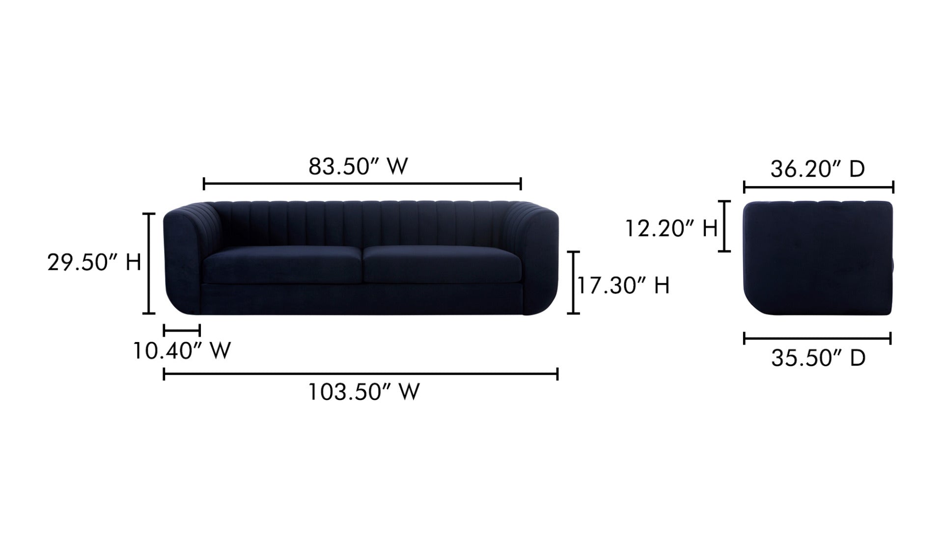 Rosy Sofa Deep Blue