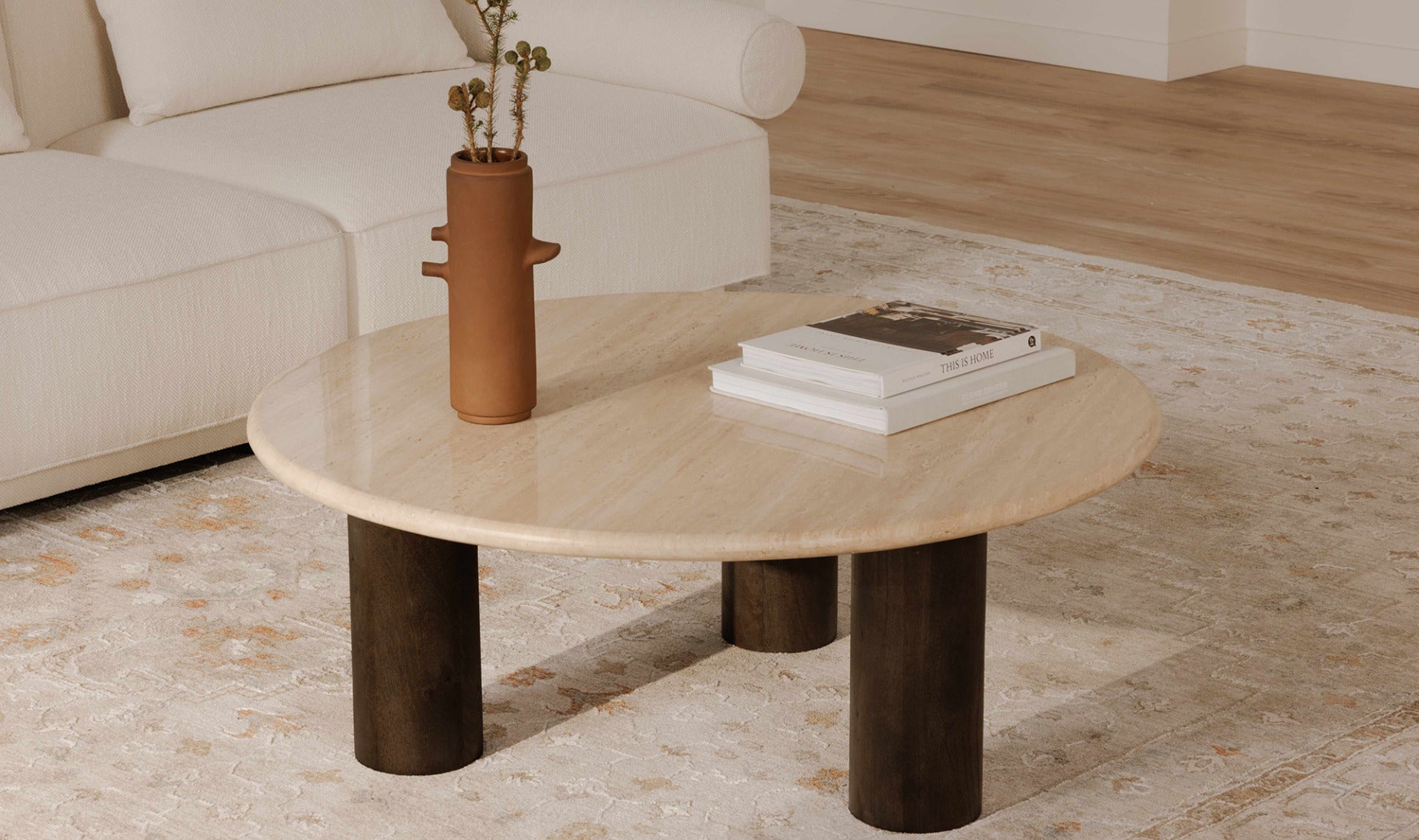 Landon Coffee Table Beige Travertine