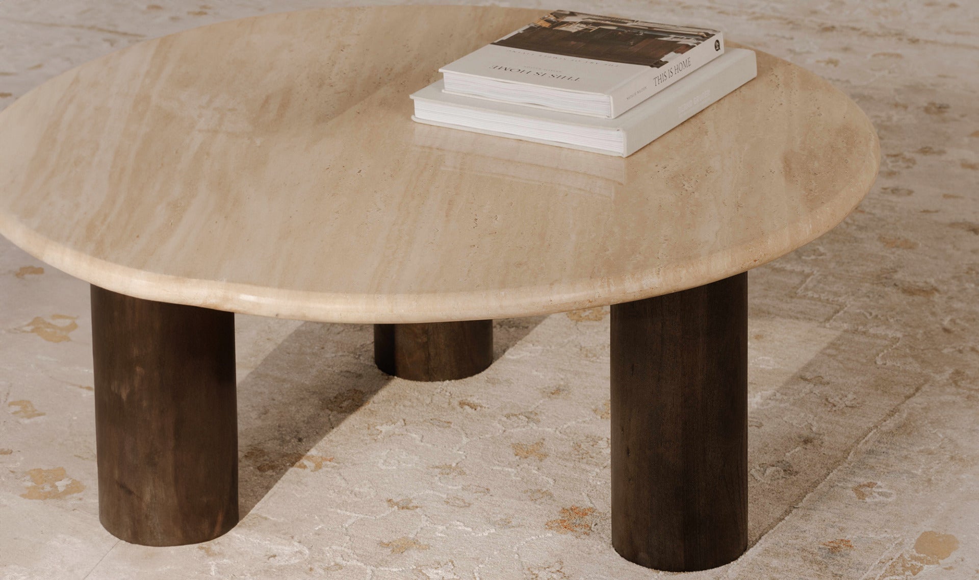 Landon Coffee Table Beige Travertine