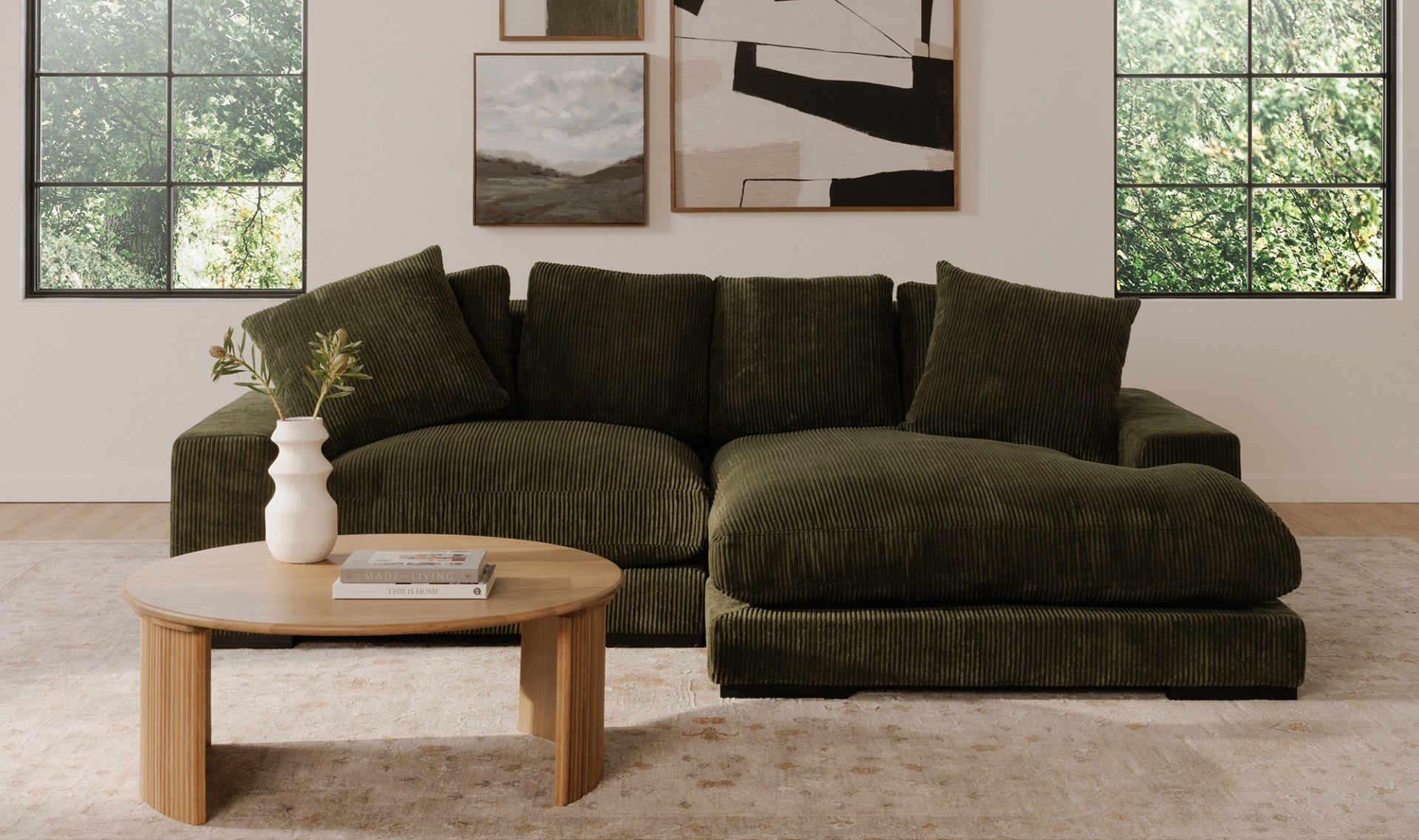 Plunge Sectional Dark Green