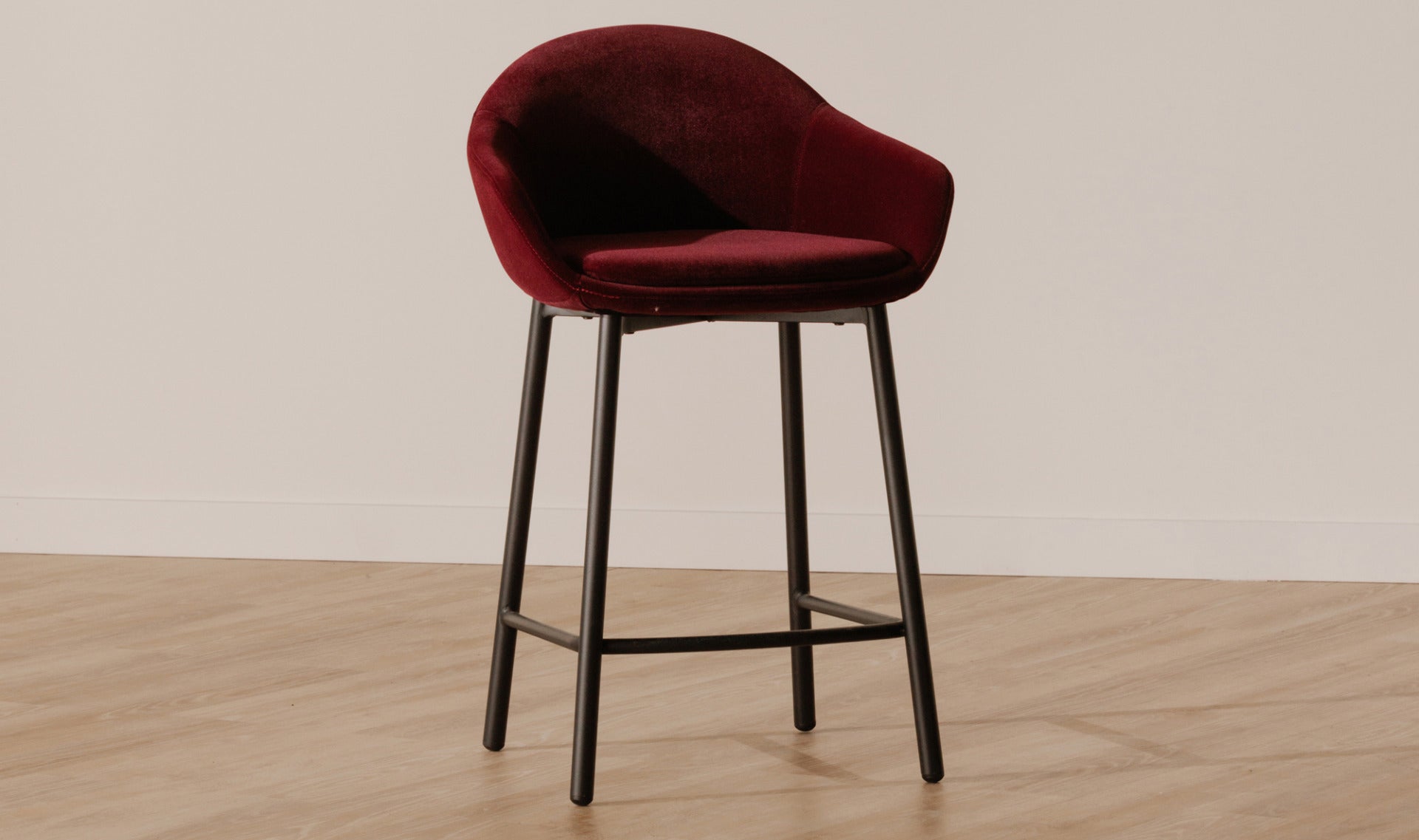 Emily Counter Stool Wine Velvet