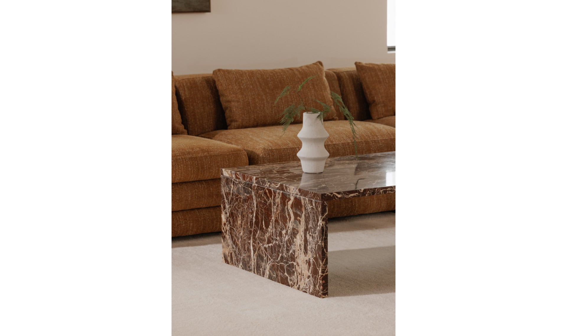 Rosa Coffee Table Rosso Levanto Marble