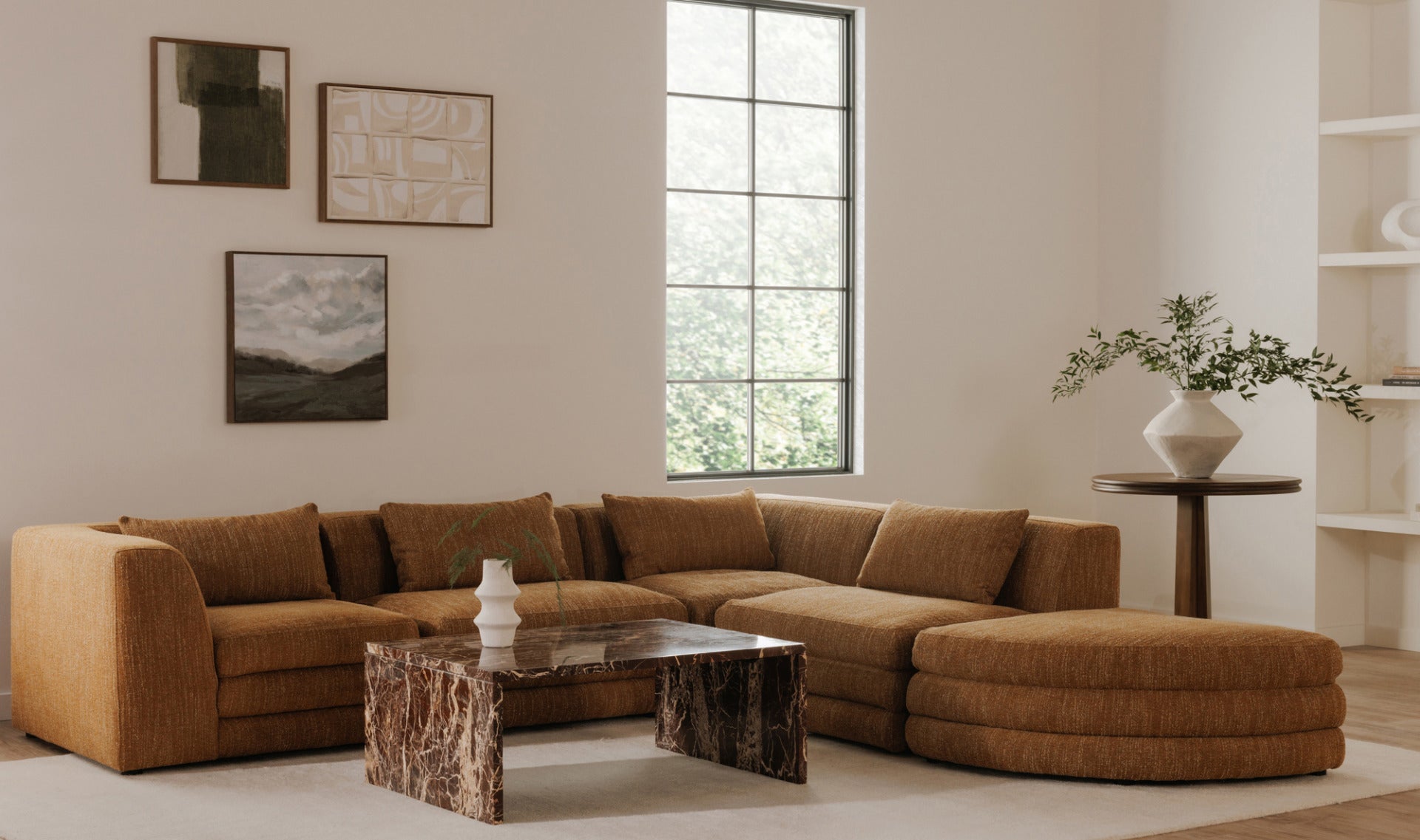 Lowtide Alcove Modular Sectional Amber Glow