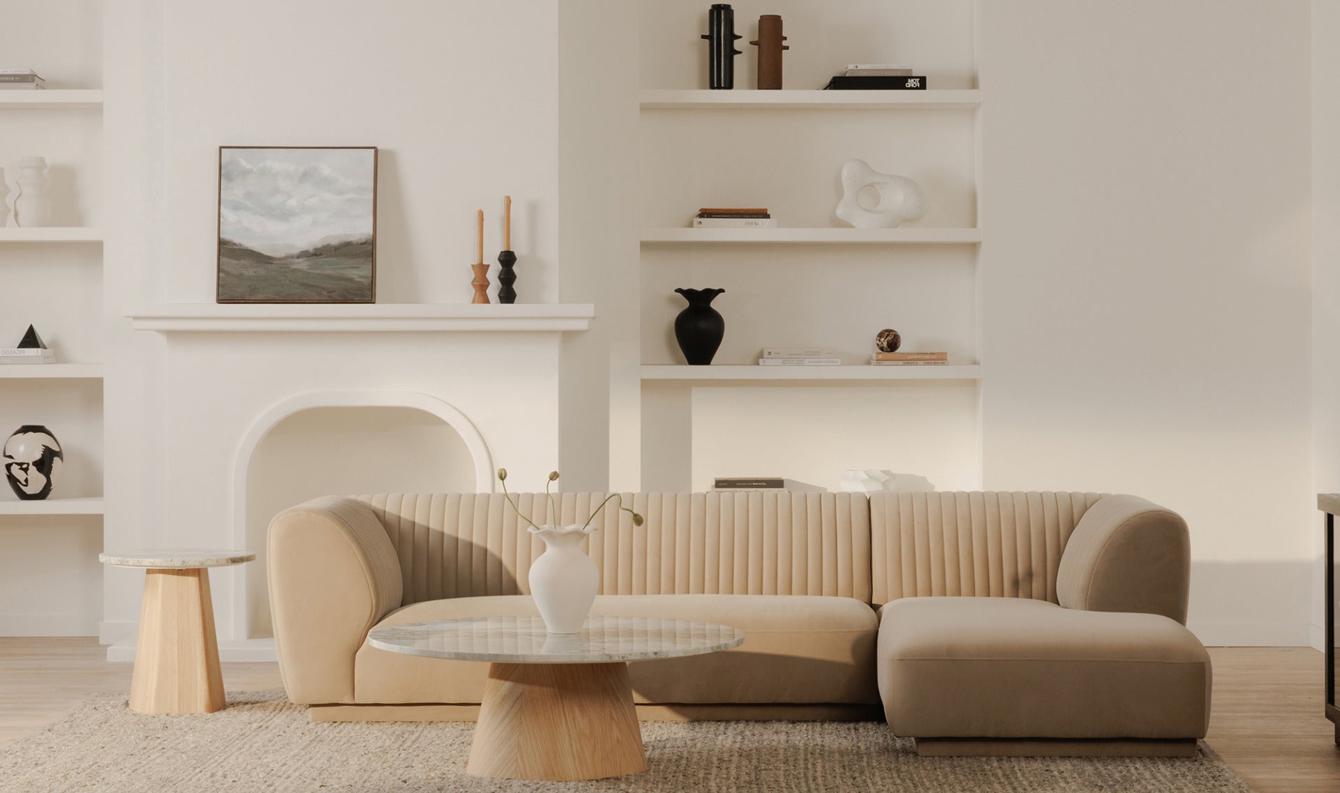 Zandro Right Sectional Beige