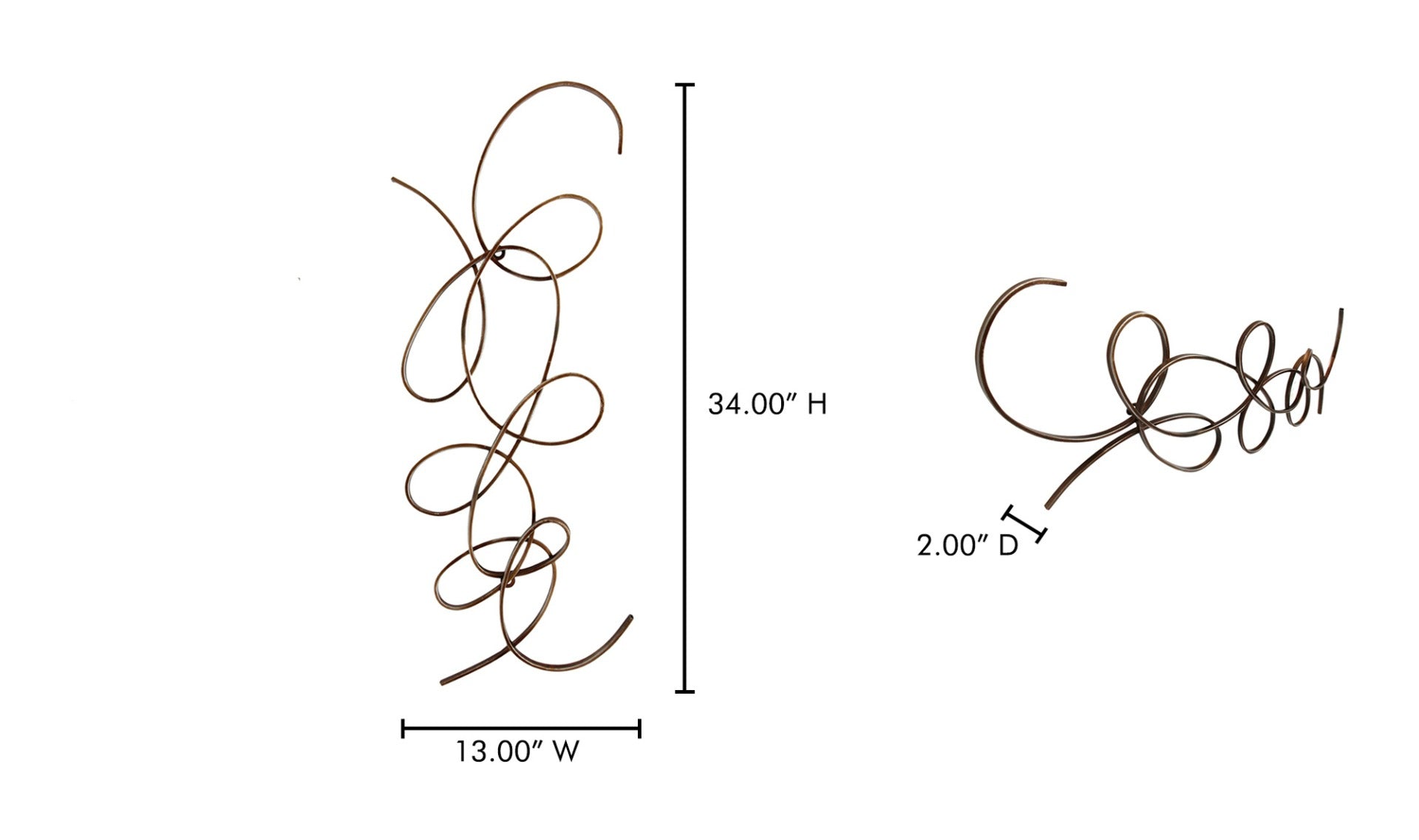 Scroll One Wall Décor Antique Silver