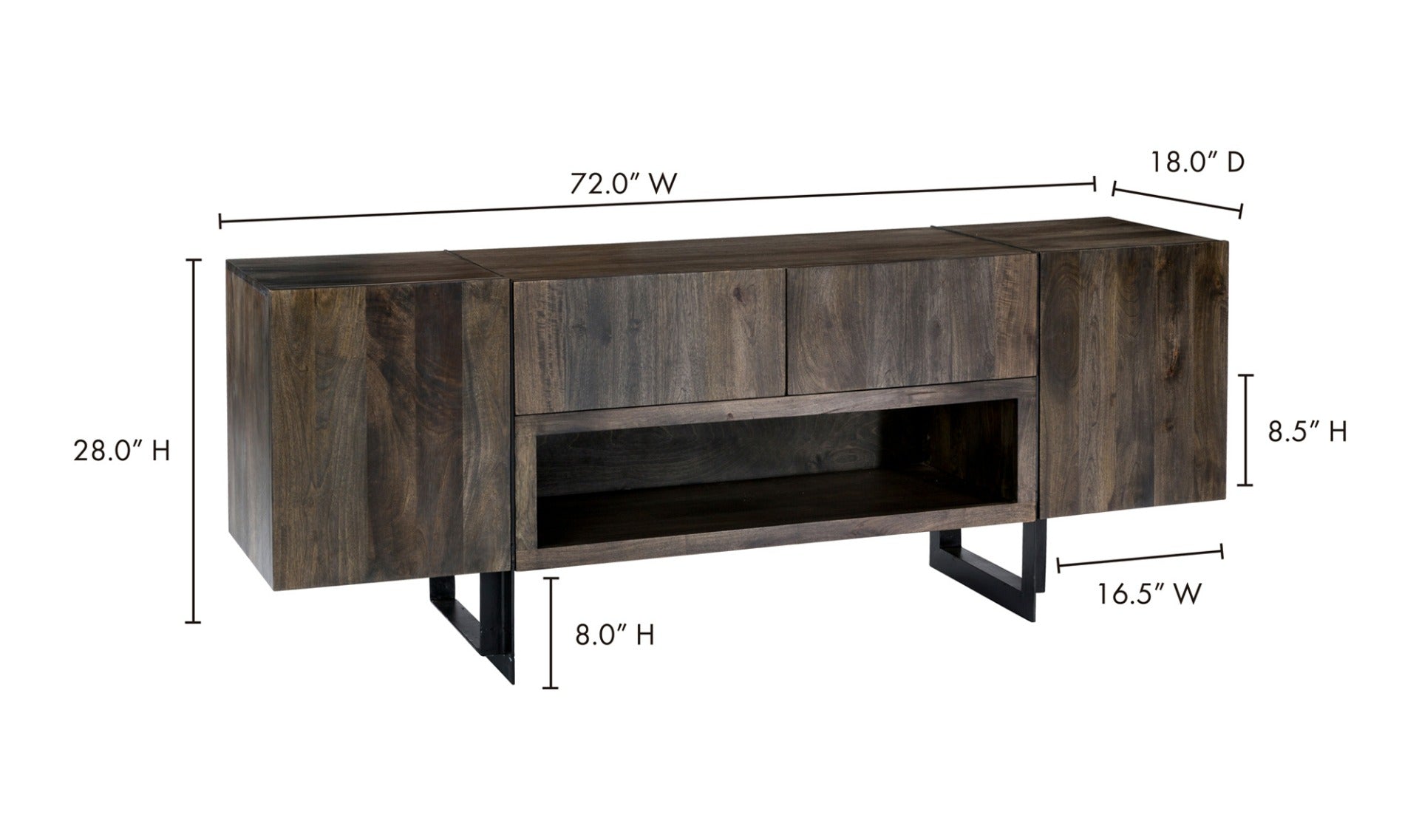 Tiburon Media Cabinet Natural