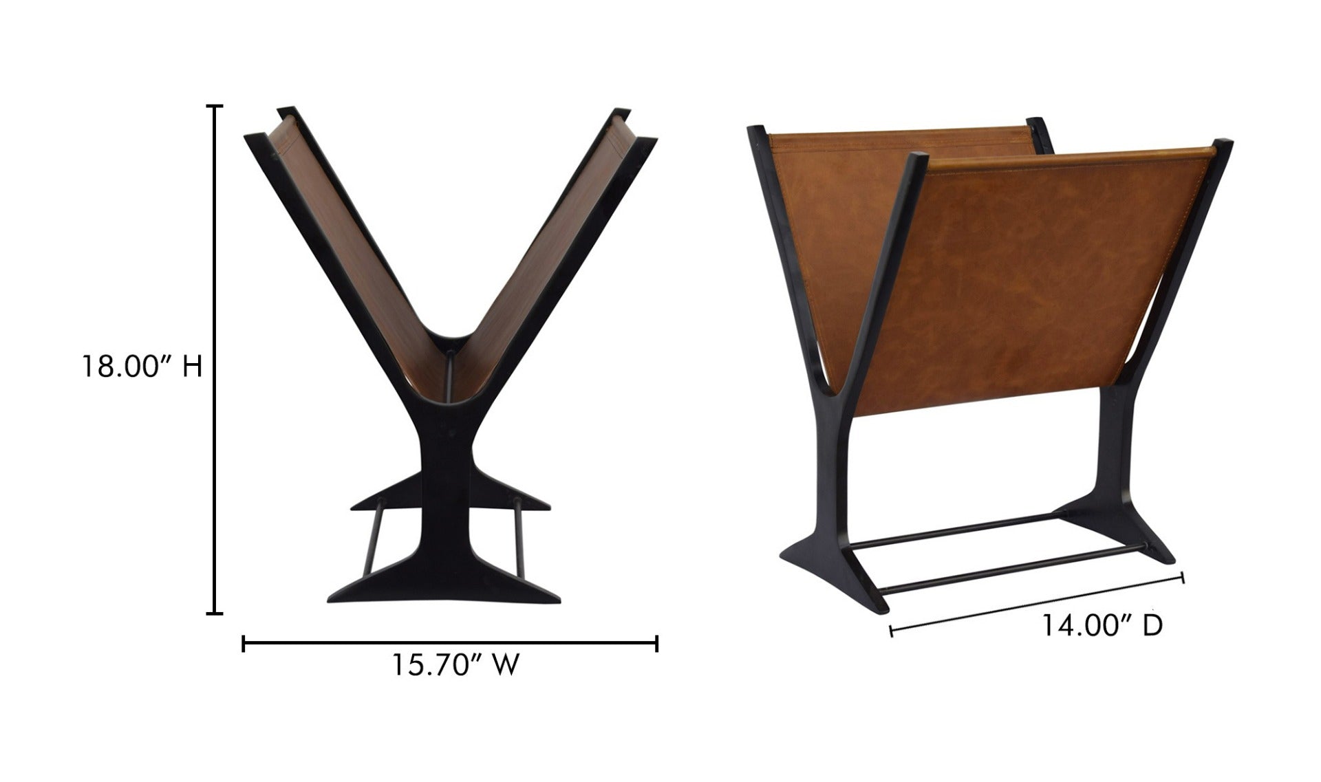 Ziff Magazine Holder Light Brown