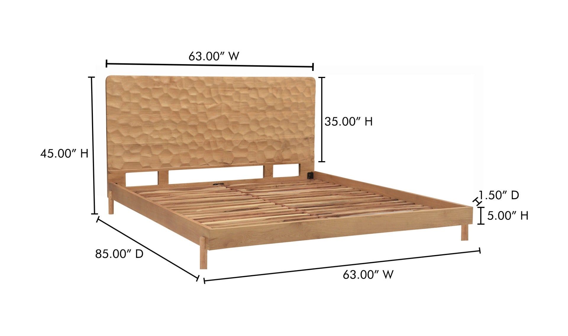 Misaki Queen Bed Black