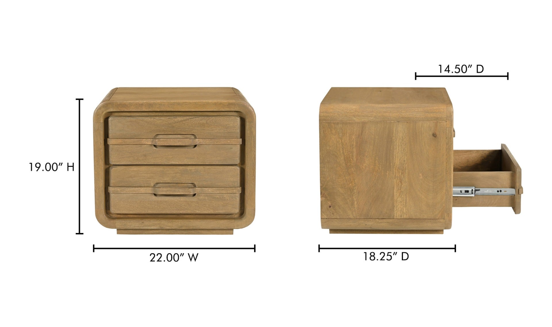 Lennon Nightstand Vintage Brown