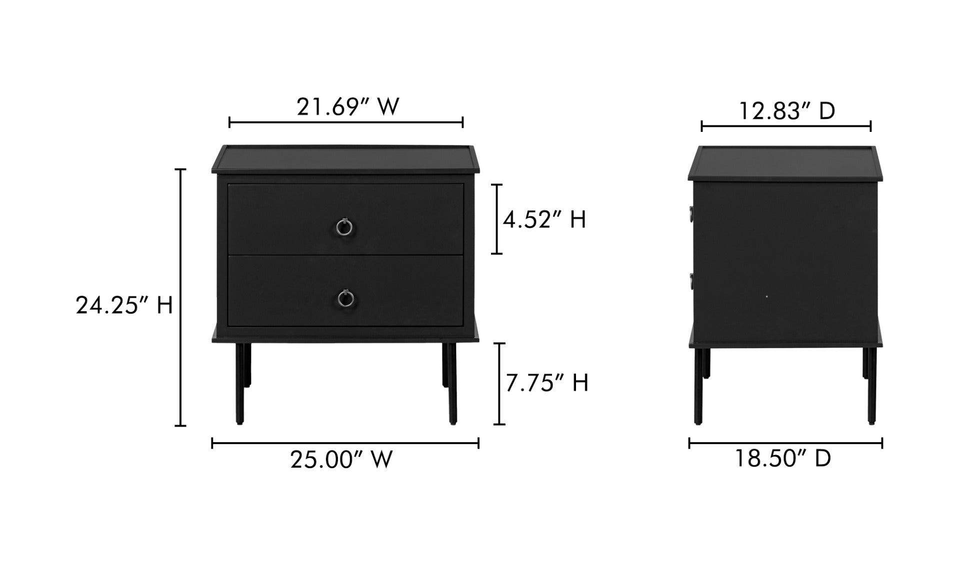 Reagan Nightstand Black