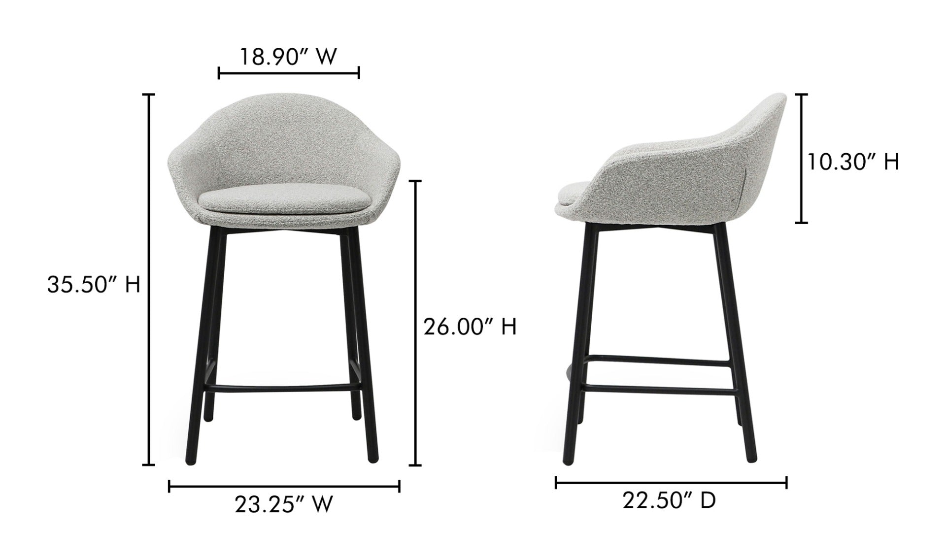 Emily Counter Stool Heather Beige