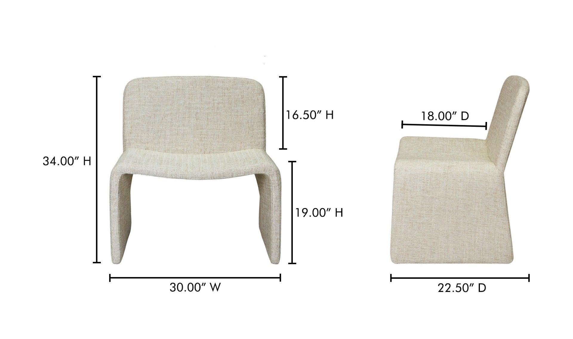 Ella Accent Chair Heather Beige